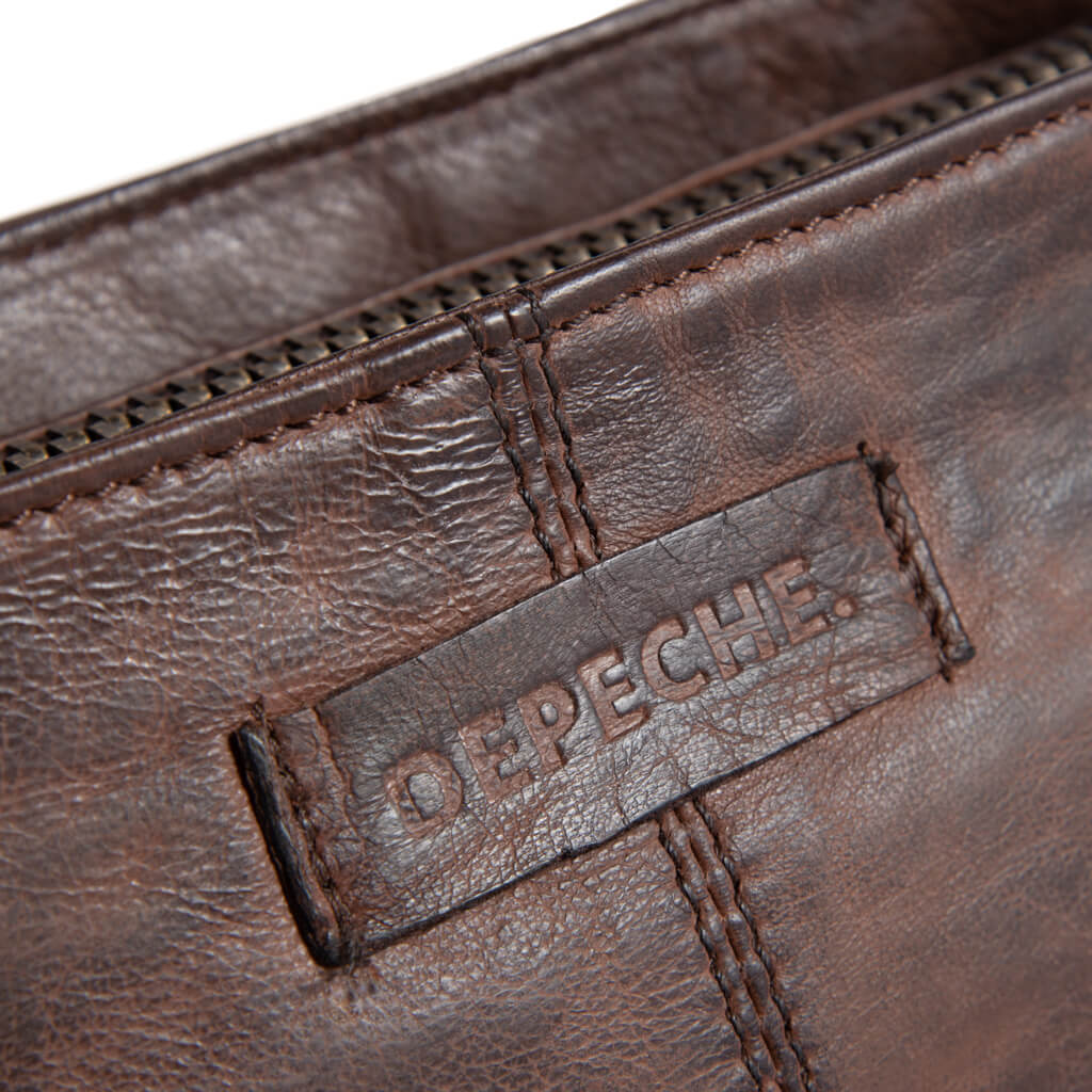 Depeche Brown Leather Crossbody Bag - Image 4
