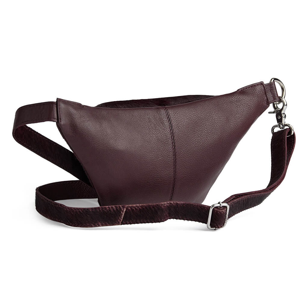 Depeche Burgundy Leather Bumbag/Sling Bag - Image 3
