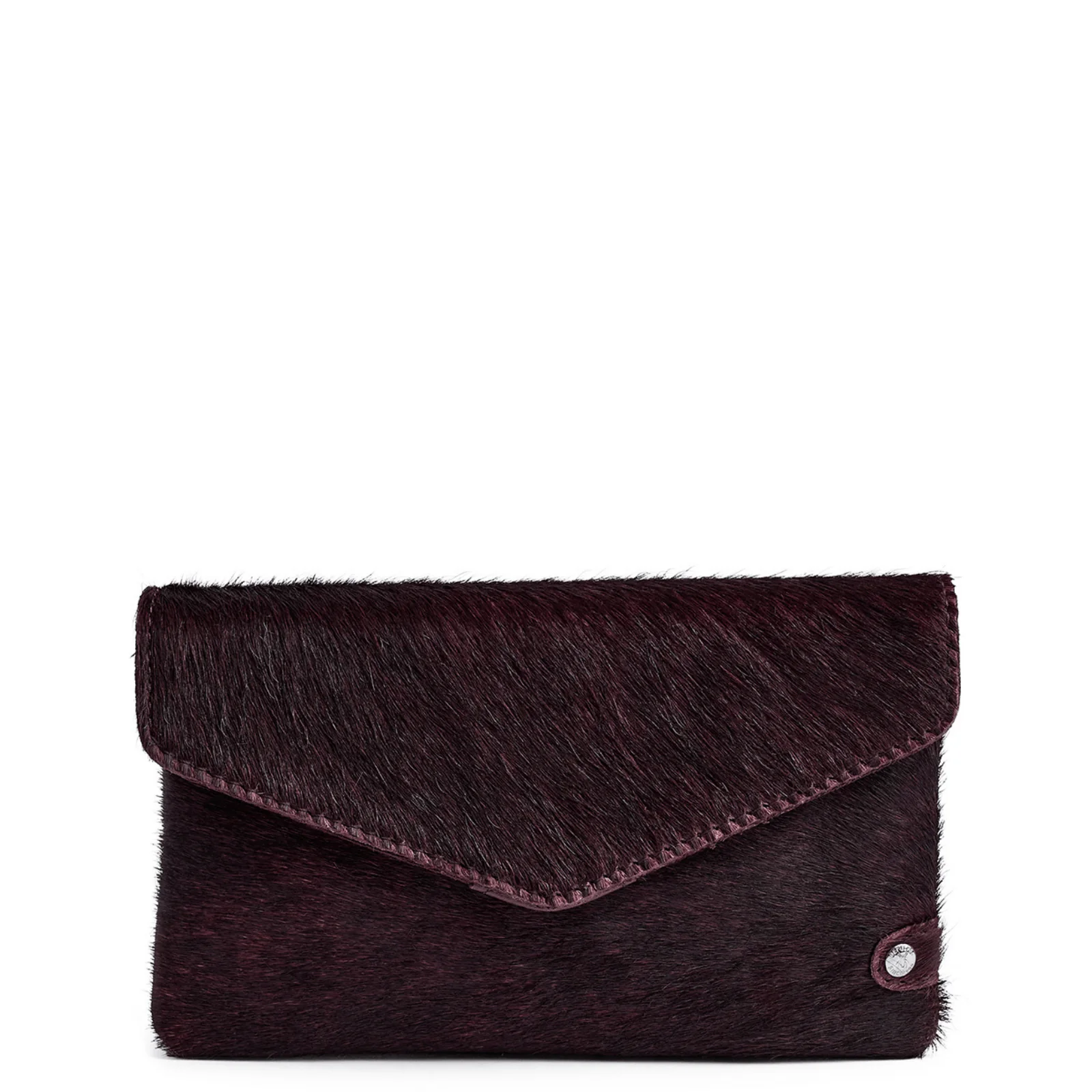 Depeche Burgundy Leather Flap Purse