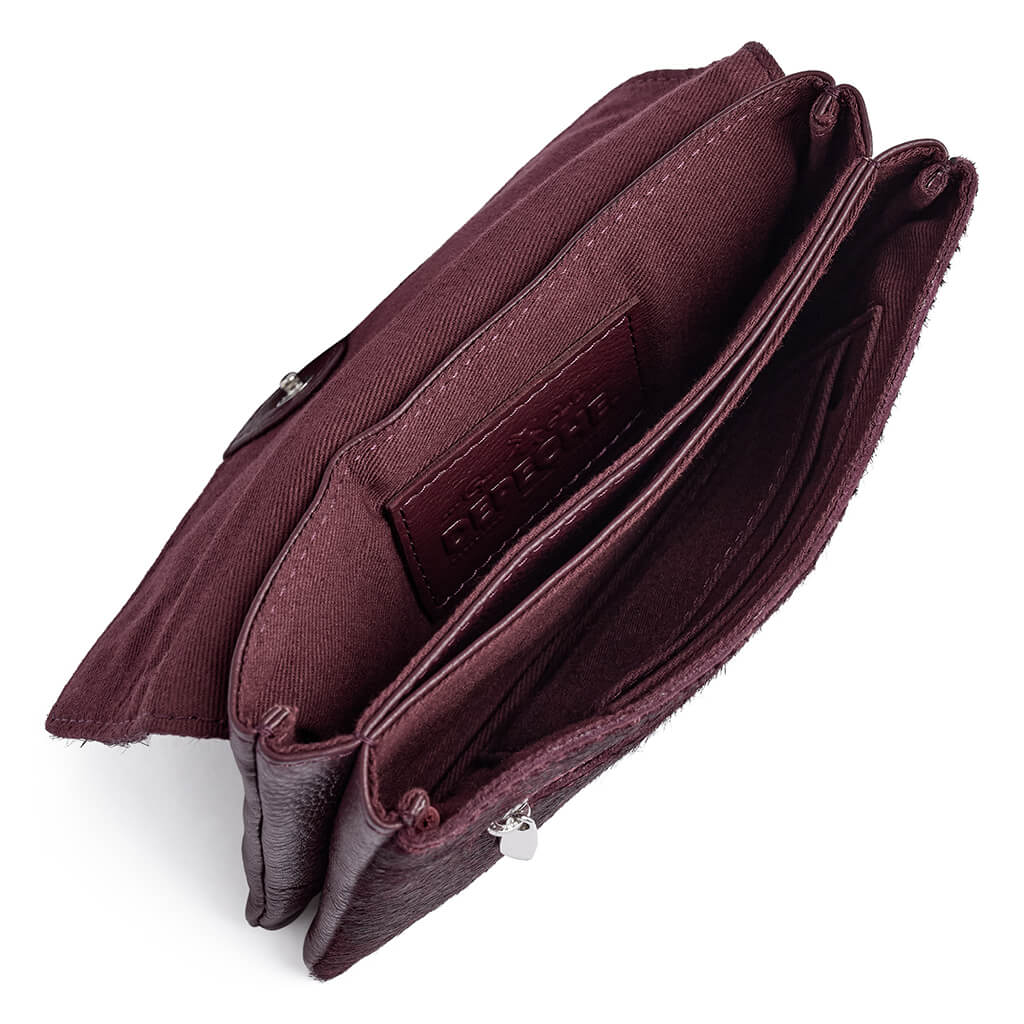 Depeche Burgundy Leather Flap Purse - Image 2