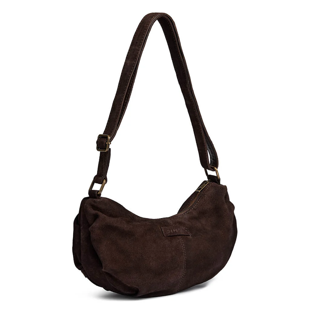 Depeche Chocolate Suede Small Crossbody Bag - Image 2