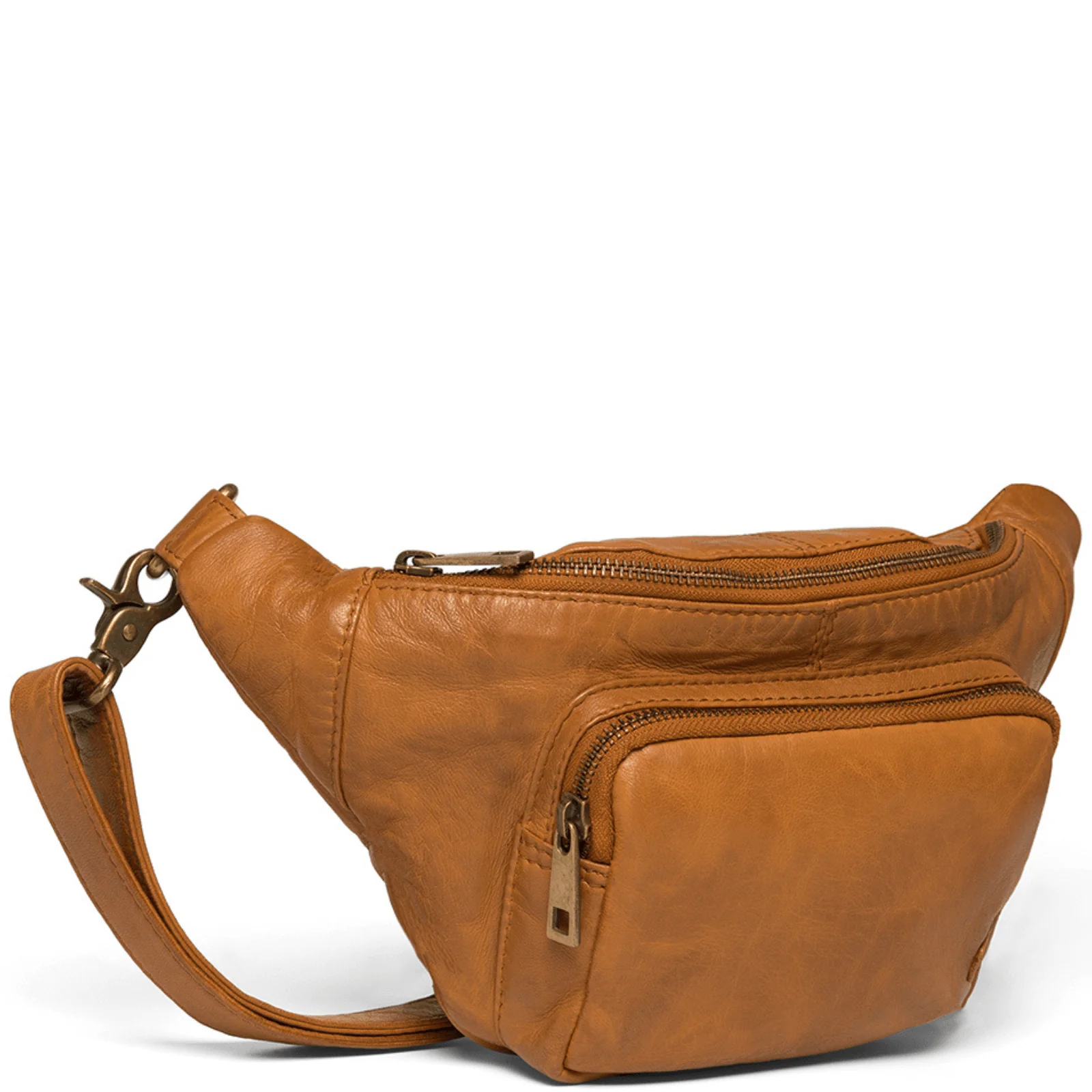 Depeche Cognac Leather Bumbag/Sling Bag - Image 2
