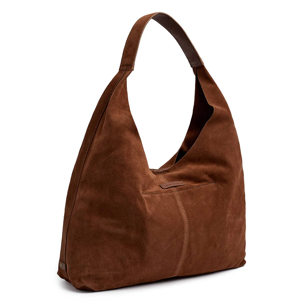 Depeche Cognac Suede Slouch Shoulder Bag - Image 2