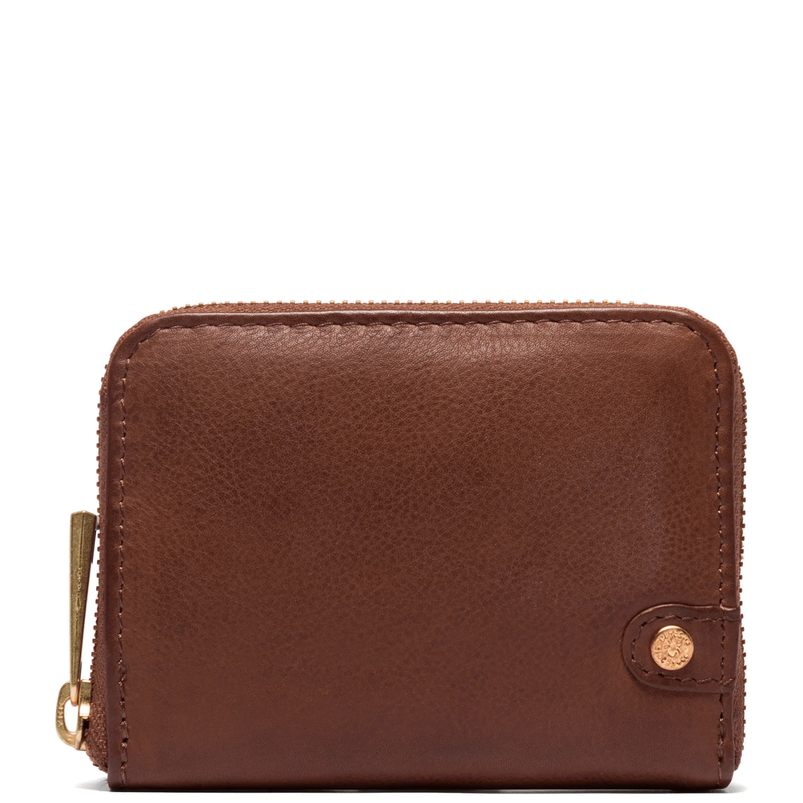 Depeche Dark Tan Zip Leather Purse