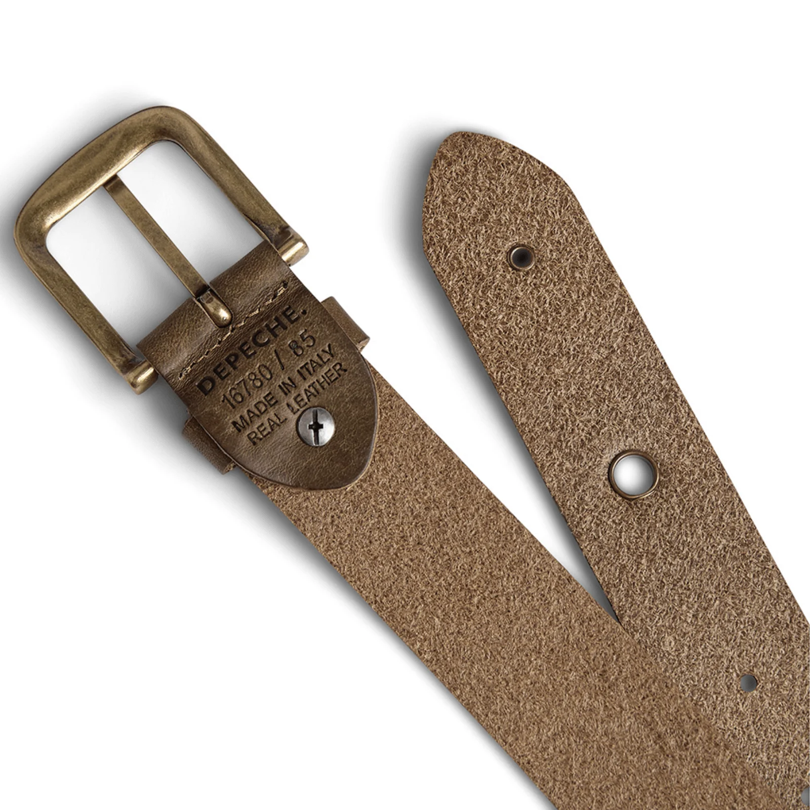 Depeche Khaki Leather Belt - Image 3