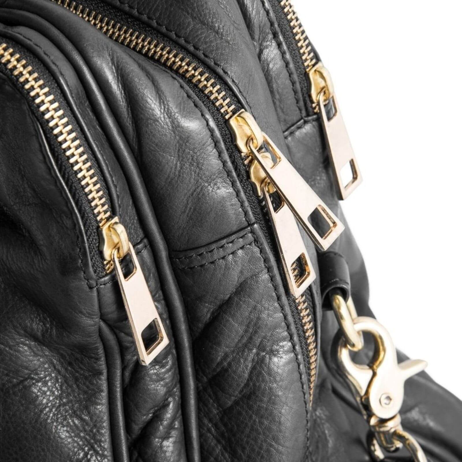 Depeche Large Black Leather Tote Bag - Image 2