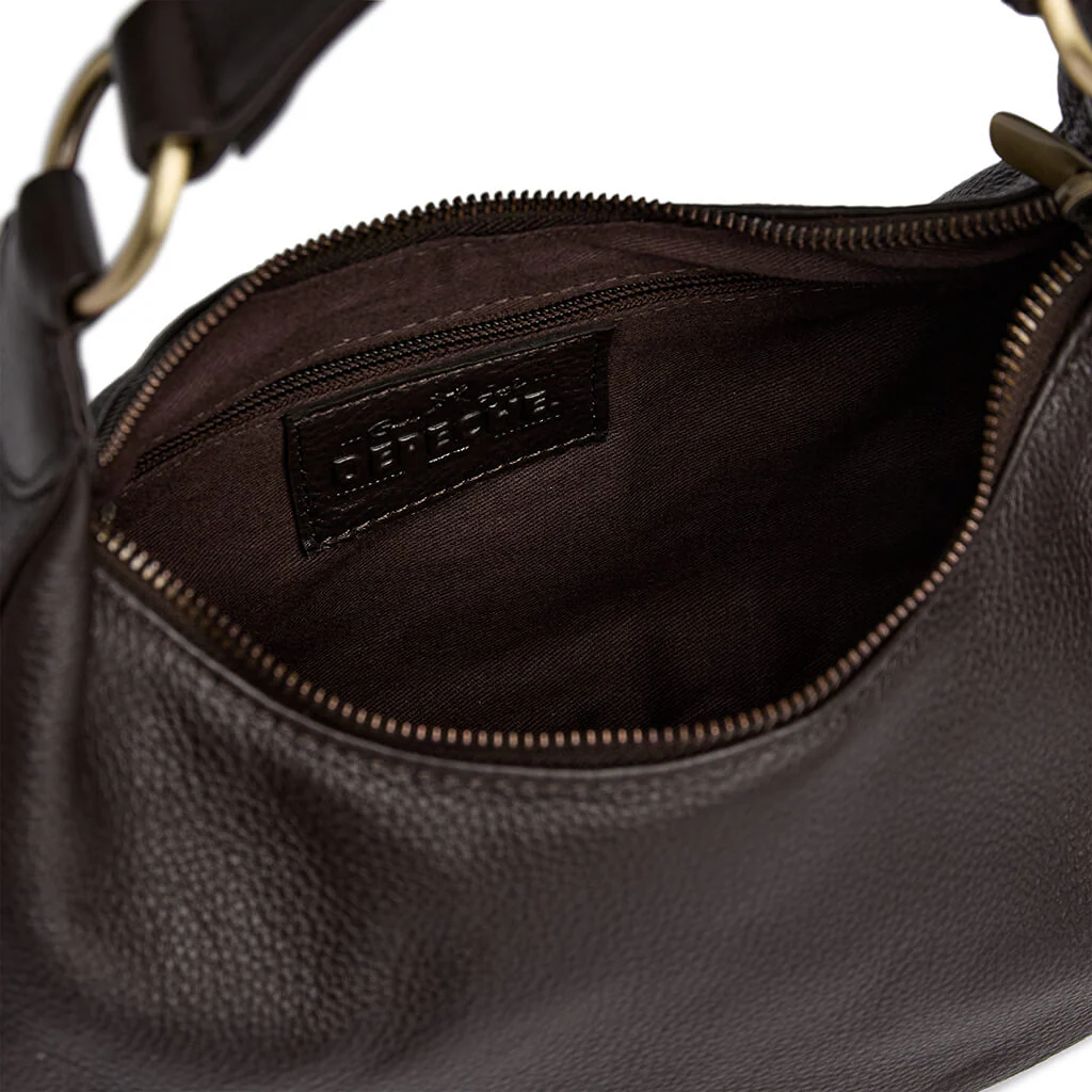 Depeche Mocca Leather Half Moon Bag - Image 2