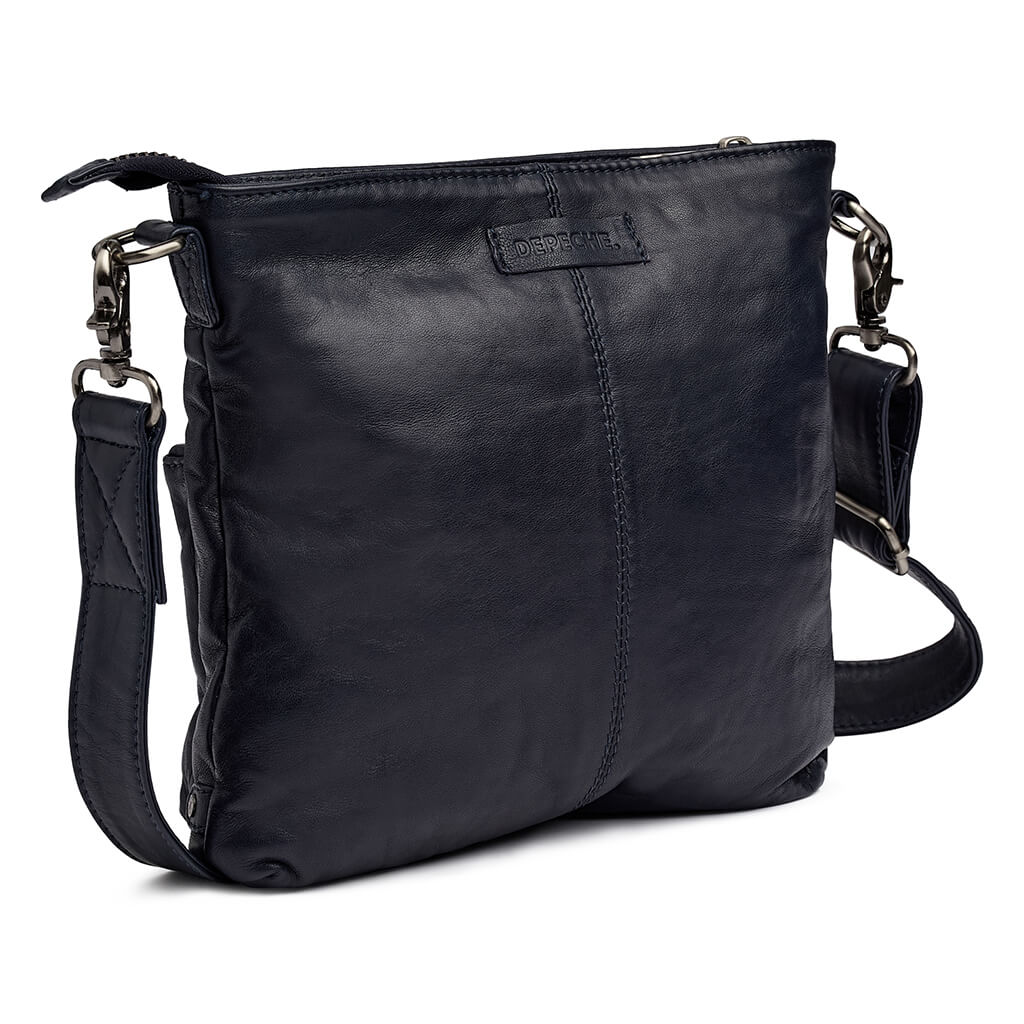 Depeche Navy Leather Crossbody Bag - Image 2