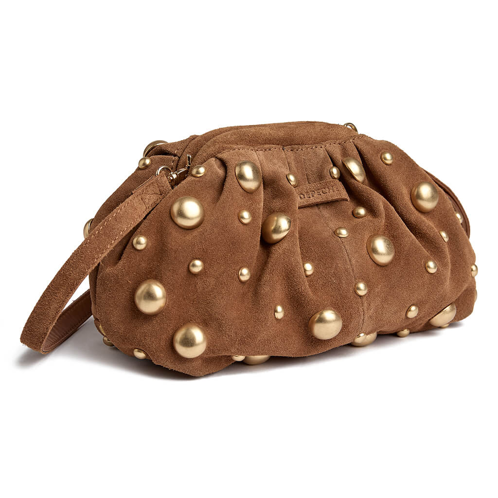 Depeche Rotterdam Caramel Suede Leather Clutch Bag - Image 2