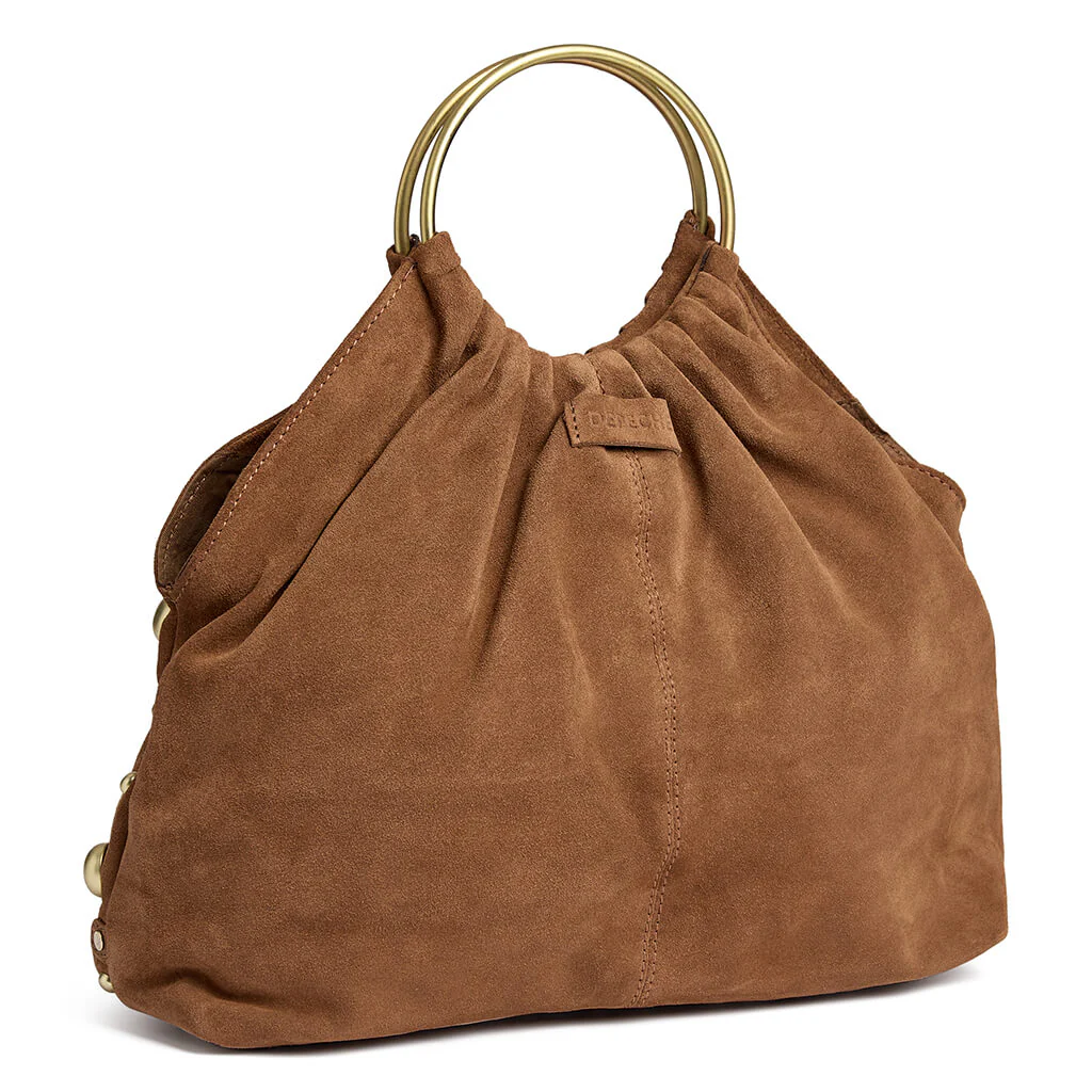 Depeche Rotterdam Caramel Suede Leather Handbag - Image 2