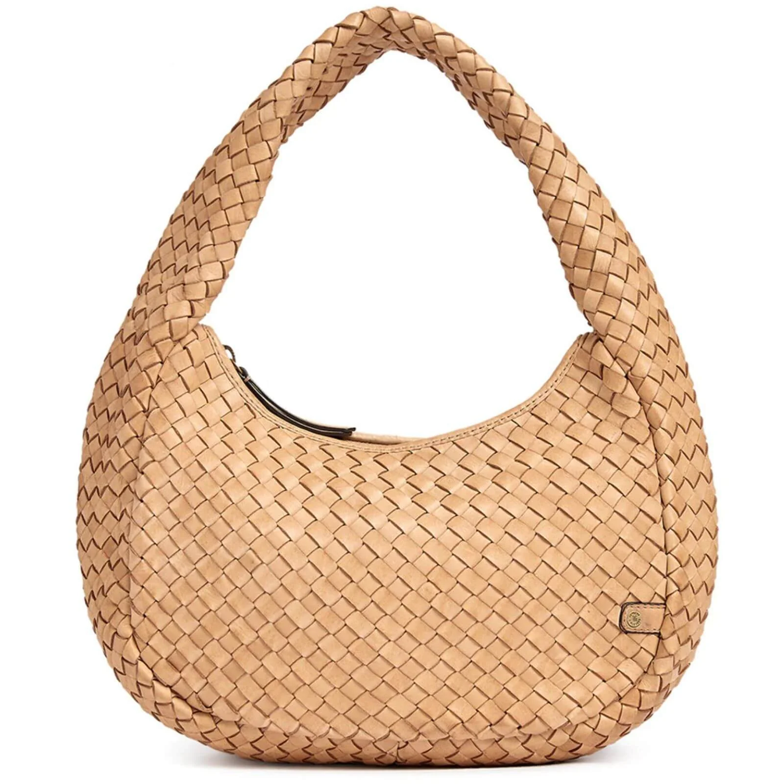 Depeche Sand Leather Woven Grab Bag - Image 2