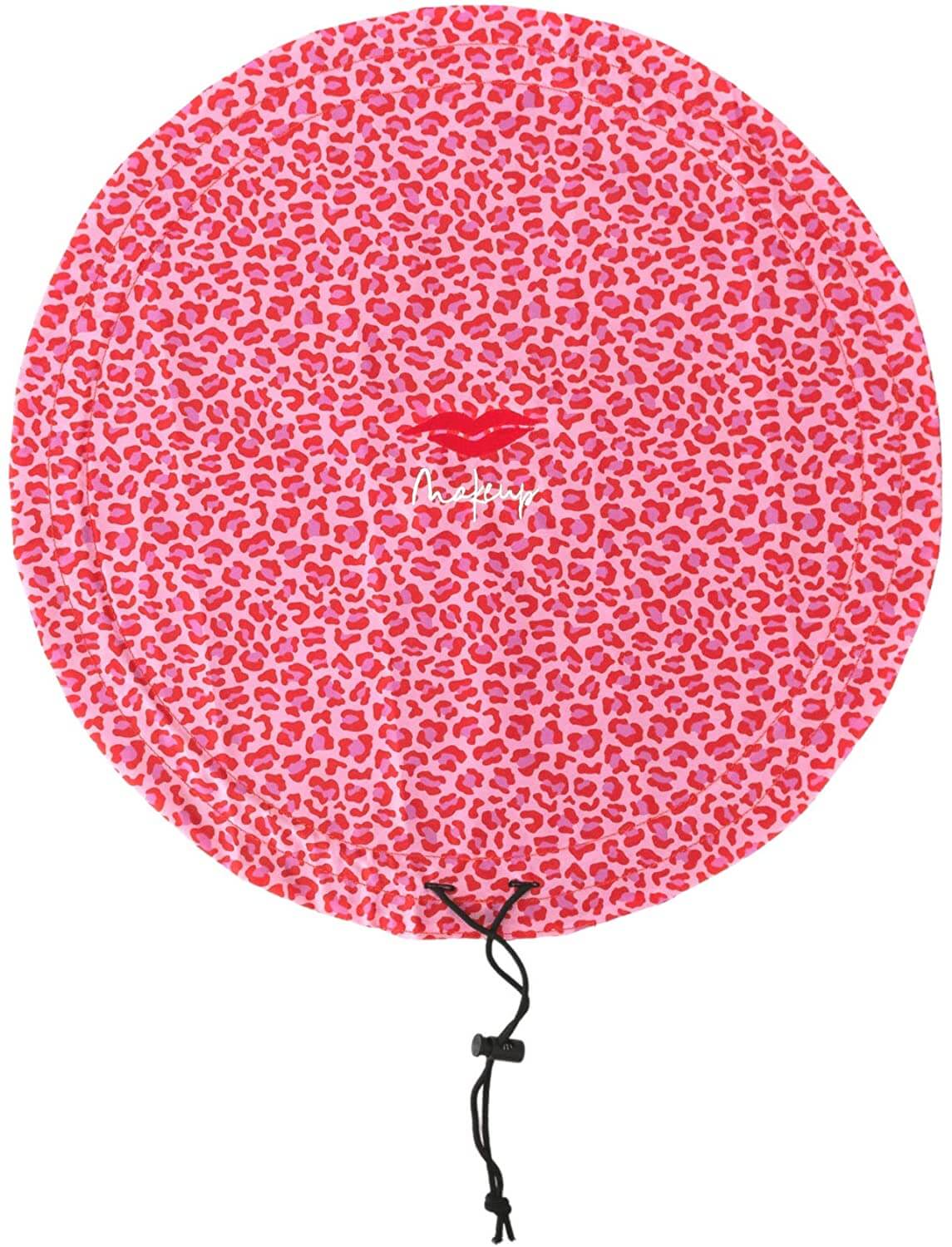 Donna May Drawstring Makeup Bag - Red/Pink Leopard - Image 3