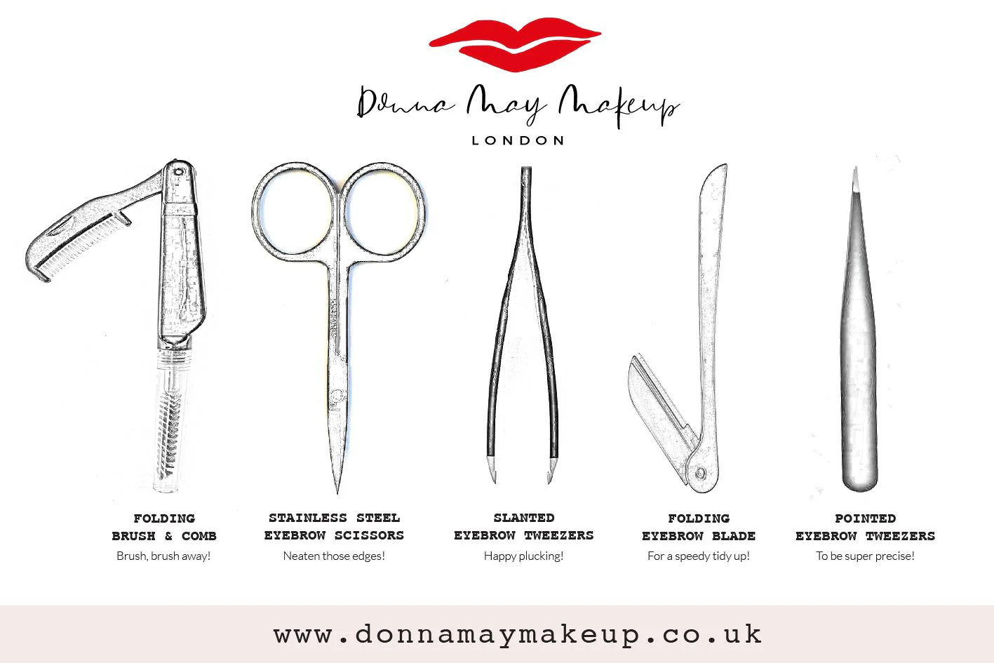 Donna May Eyebrow Styling Kit - Gold - Image 4