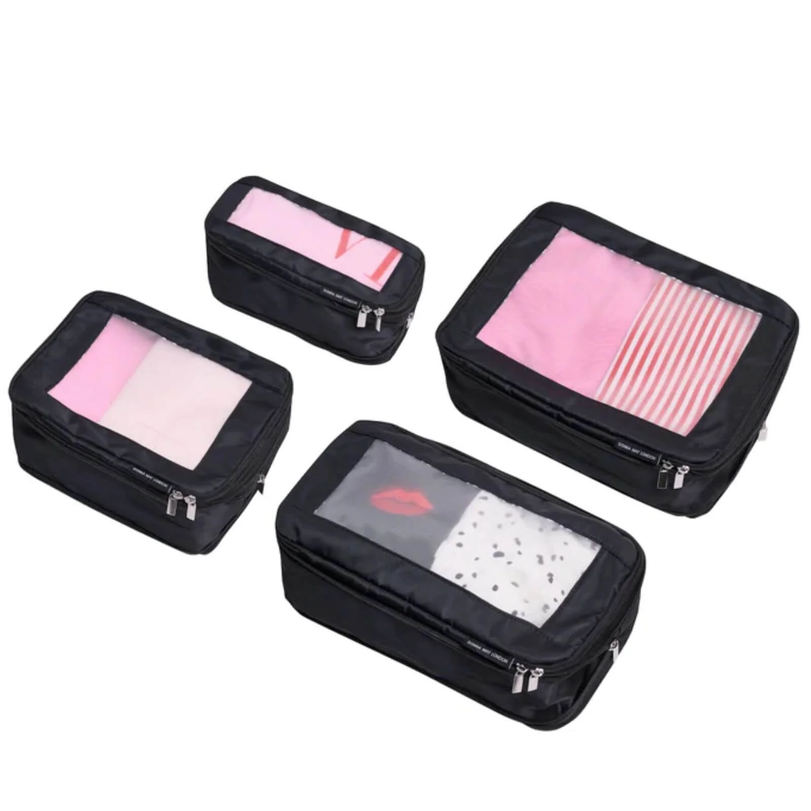 Donna May Packing Cubes - Travel Compression Pouches - Black - Image 2