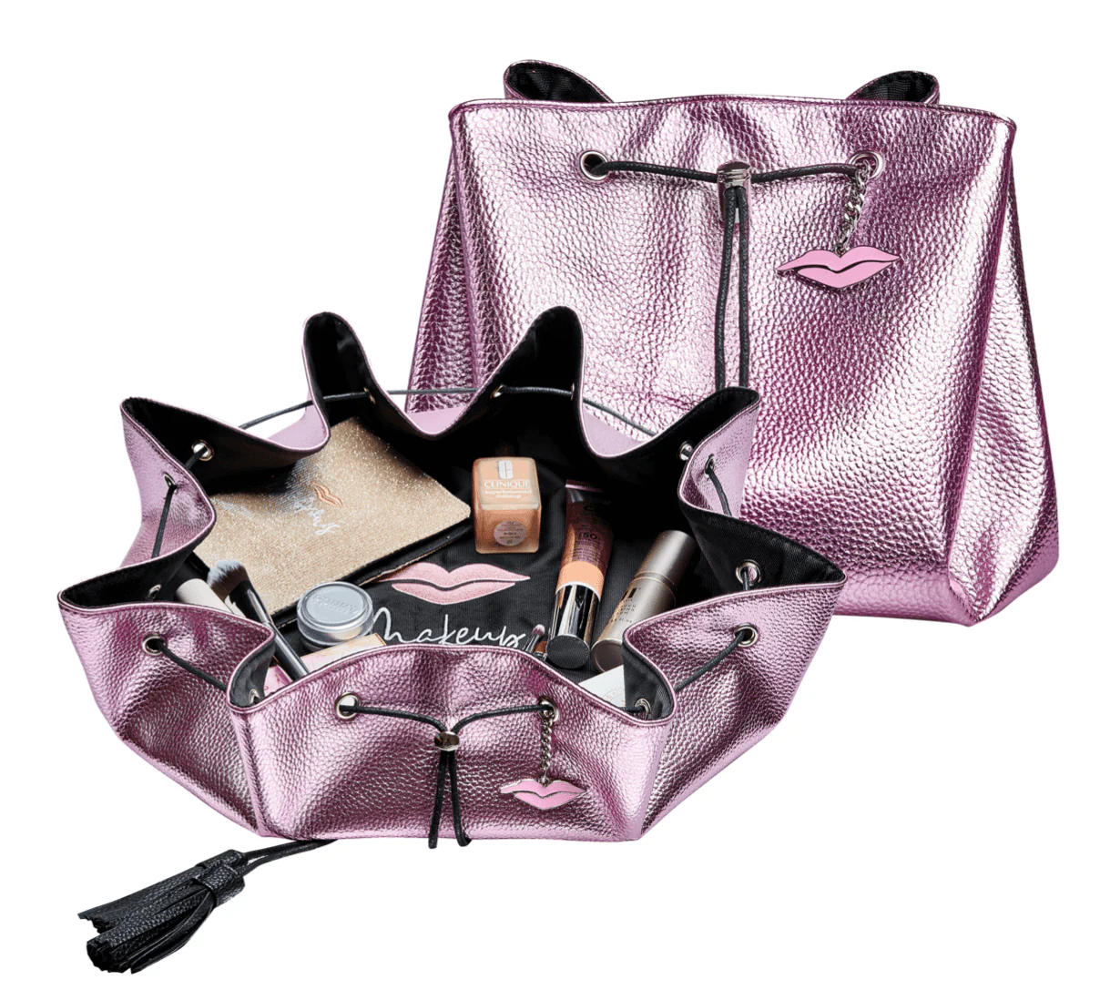 Donna May Vegan Drawstring Bag - Wisteria Pink - Image 2