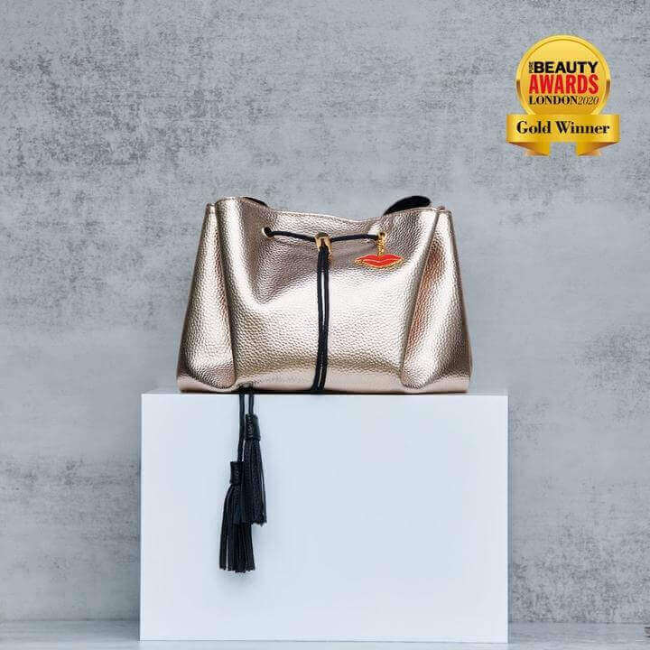 Donna May Vegan Drawstring Bag - Rose Gold - Image 2