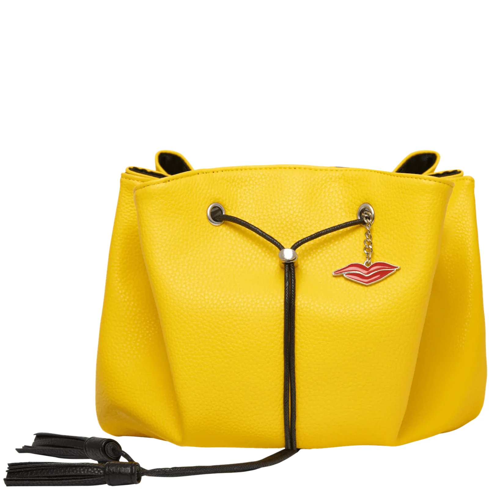 Donna May Vegan Leather Drawstring Bag - Yellow