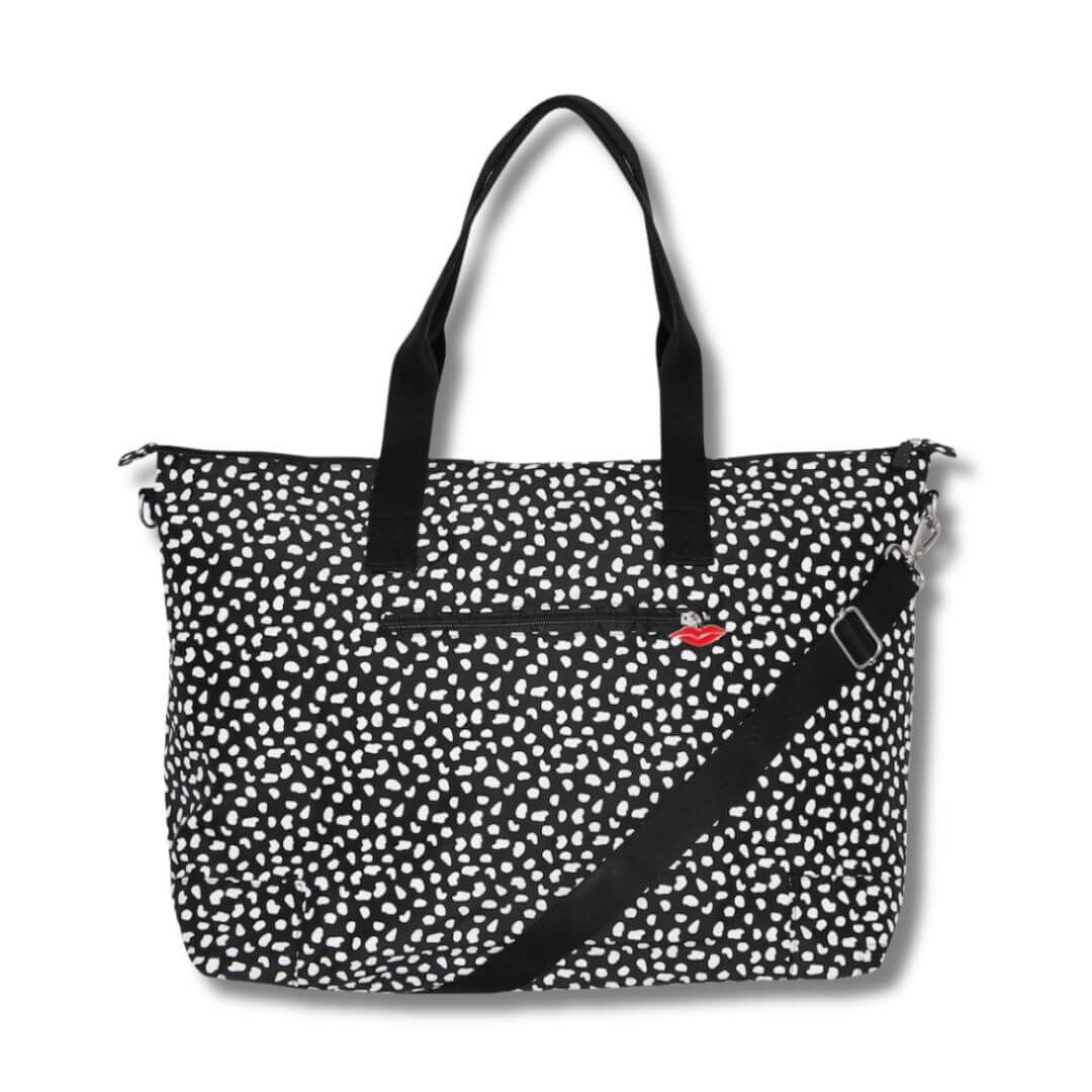 Donna May Weekender Bag - Black & White Spot - Image 2