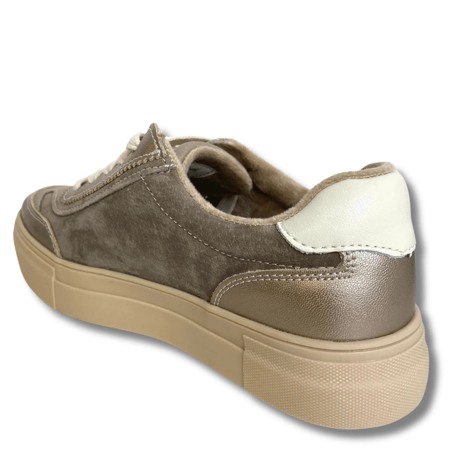 Drilleys Eighty Elevated Sole Sneakers - Soft Gold Taupe - Image 2