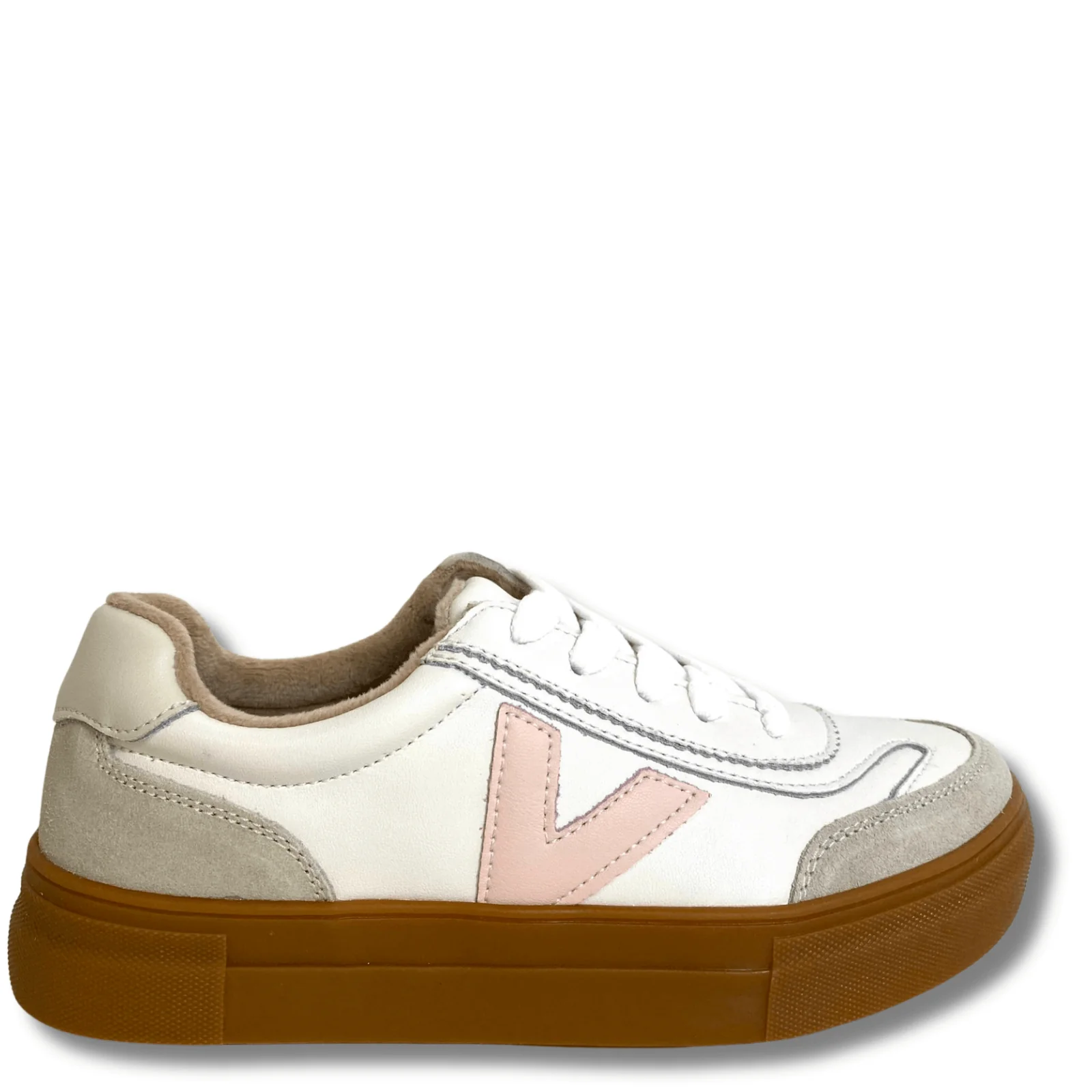 Drilleys Eighty Elevated Sole Sneakers - White Pink
