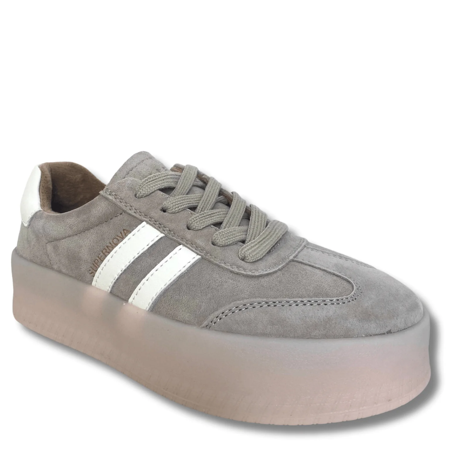 Drilleys Forty Three Flatform Sneakers - Taupe - Image 2