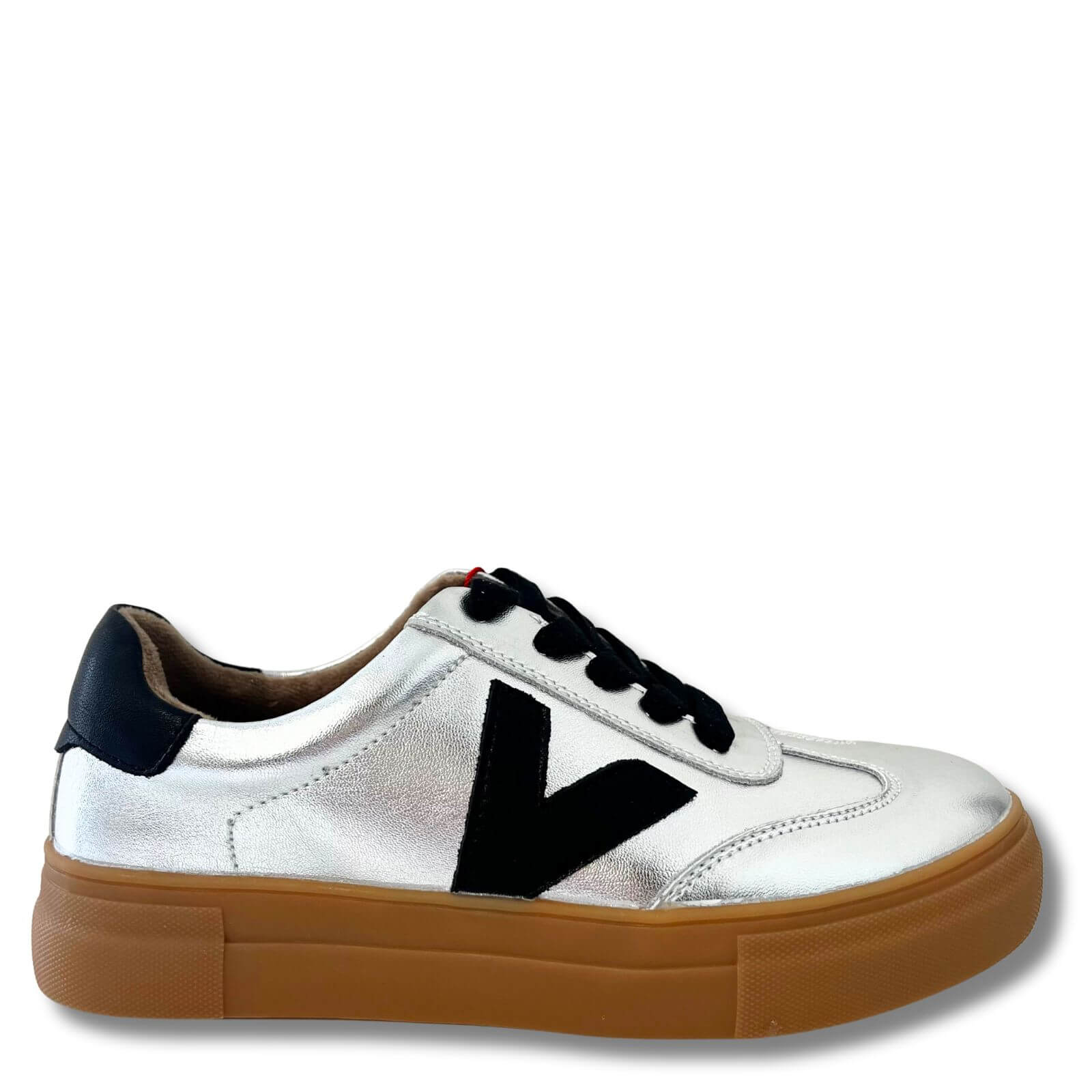 Drilleys Ninety Elevated Gum Sole Sneakers - Silver