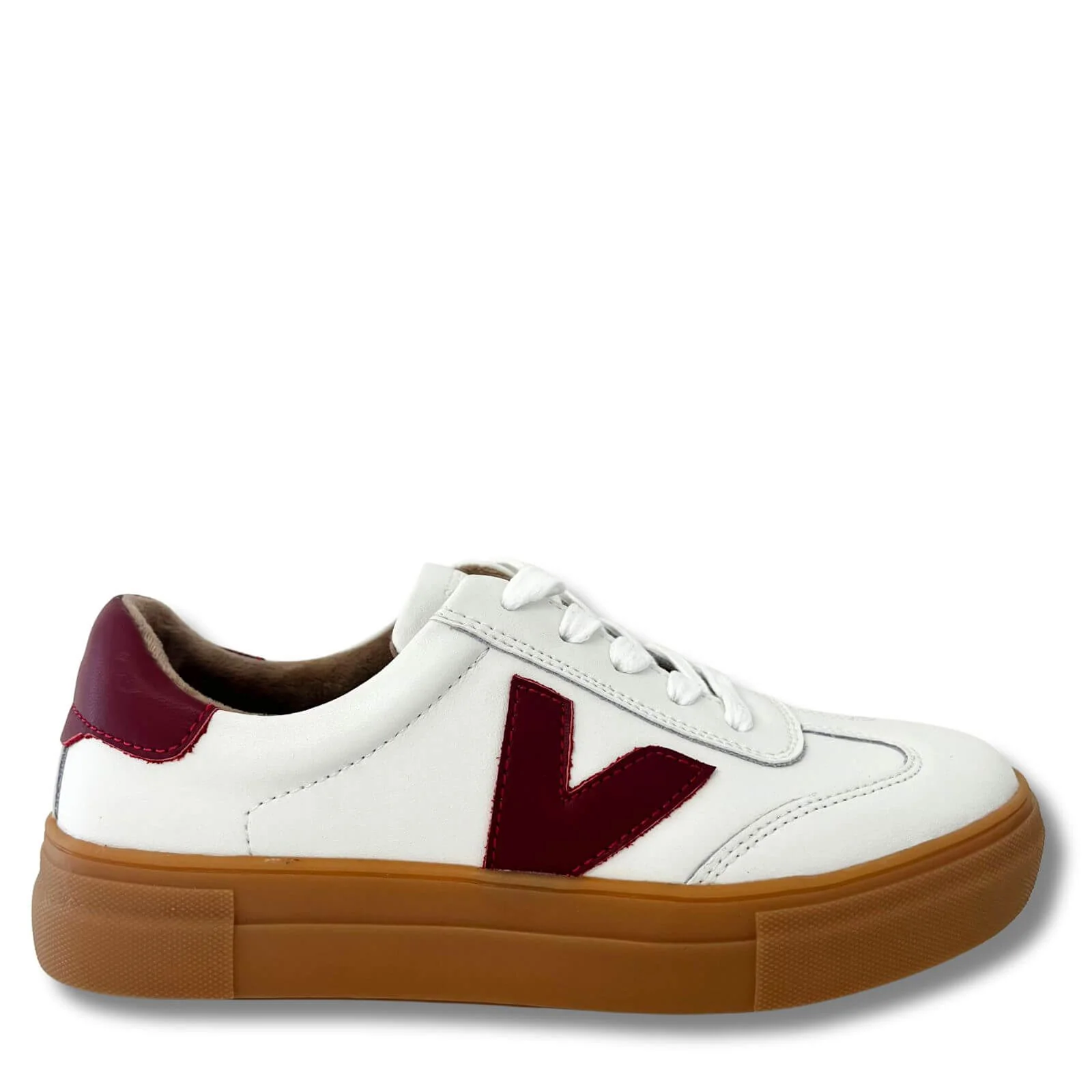 Drilleys Ninety Elevated Gum Sole Sneakers - White