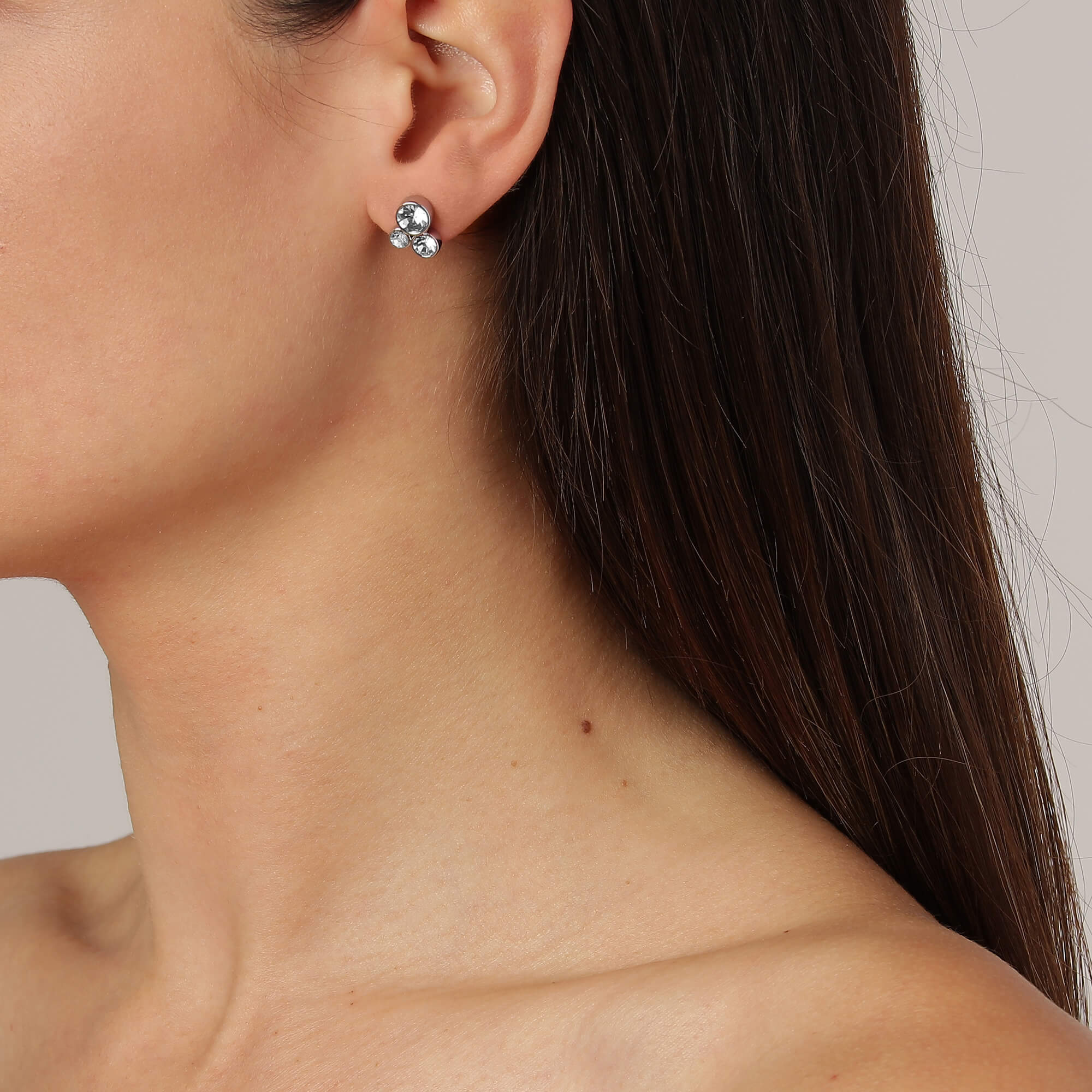 Dyrberg Kern Aki Silver Stud Earrings - Image 2
