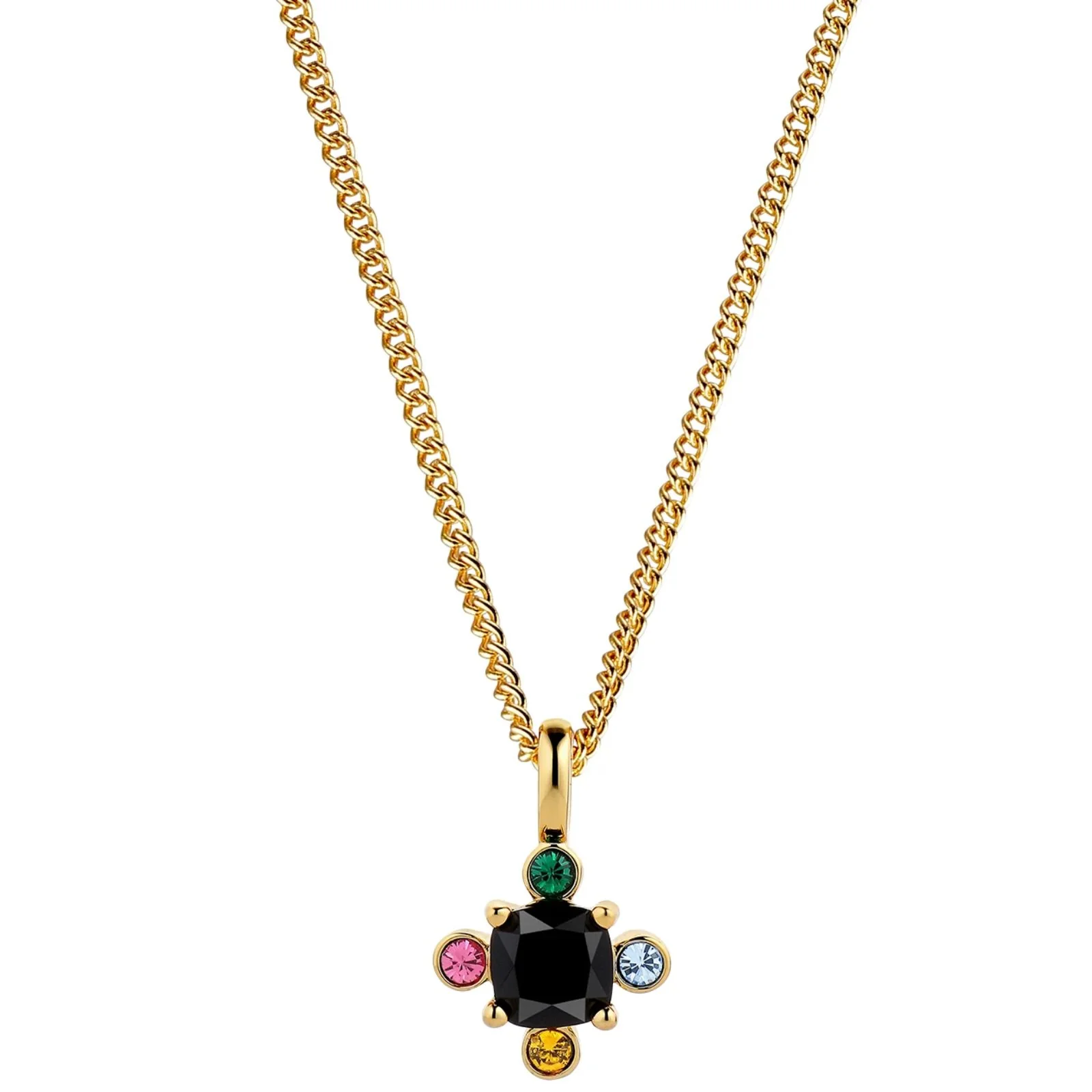 Dyrberg Kern Rimini Gold Dainty Chain Necklace - Rainbow
