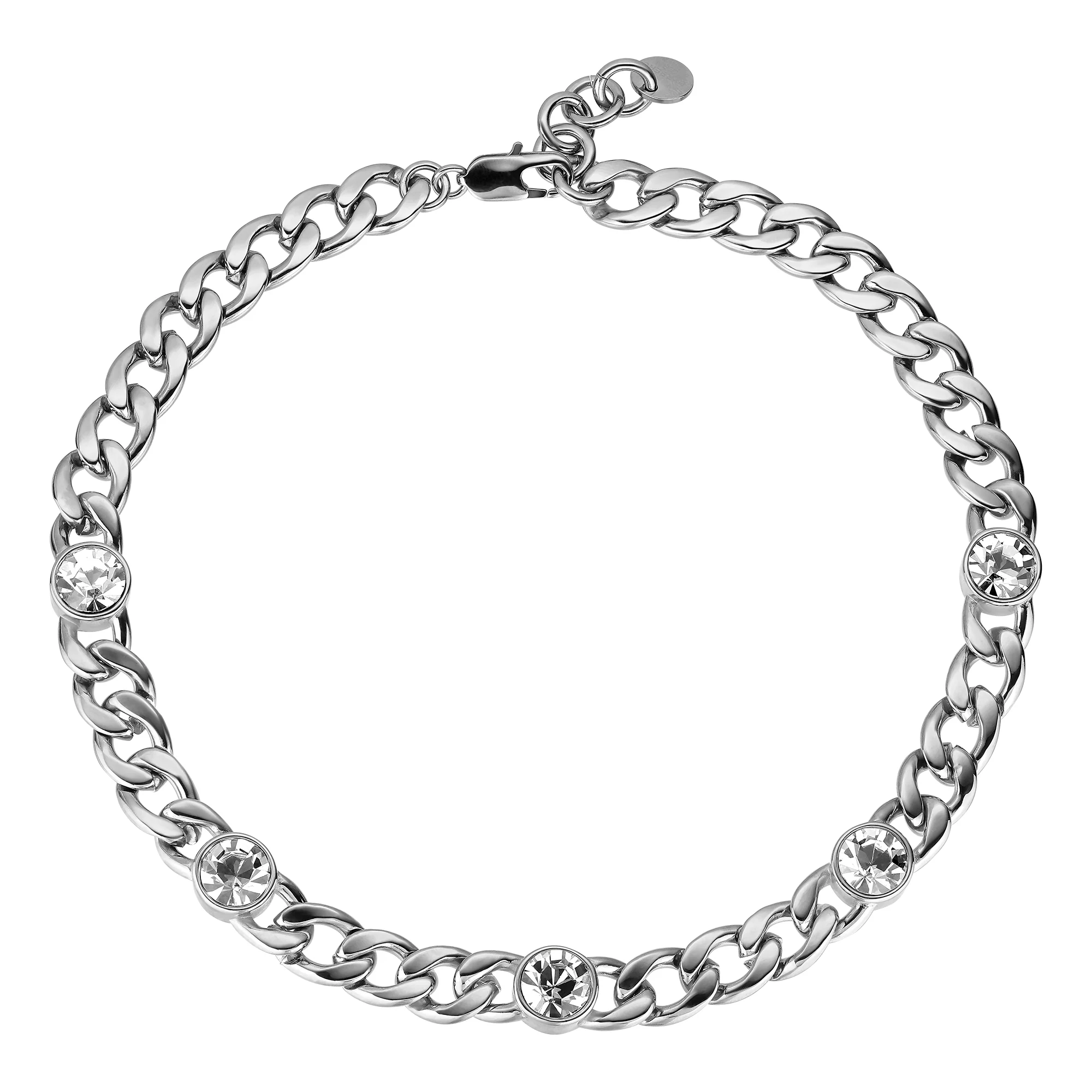 Dyrberg Kern Angelina Silver Chunky Curb Chain Necklace - Image 2