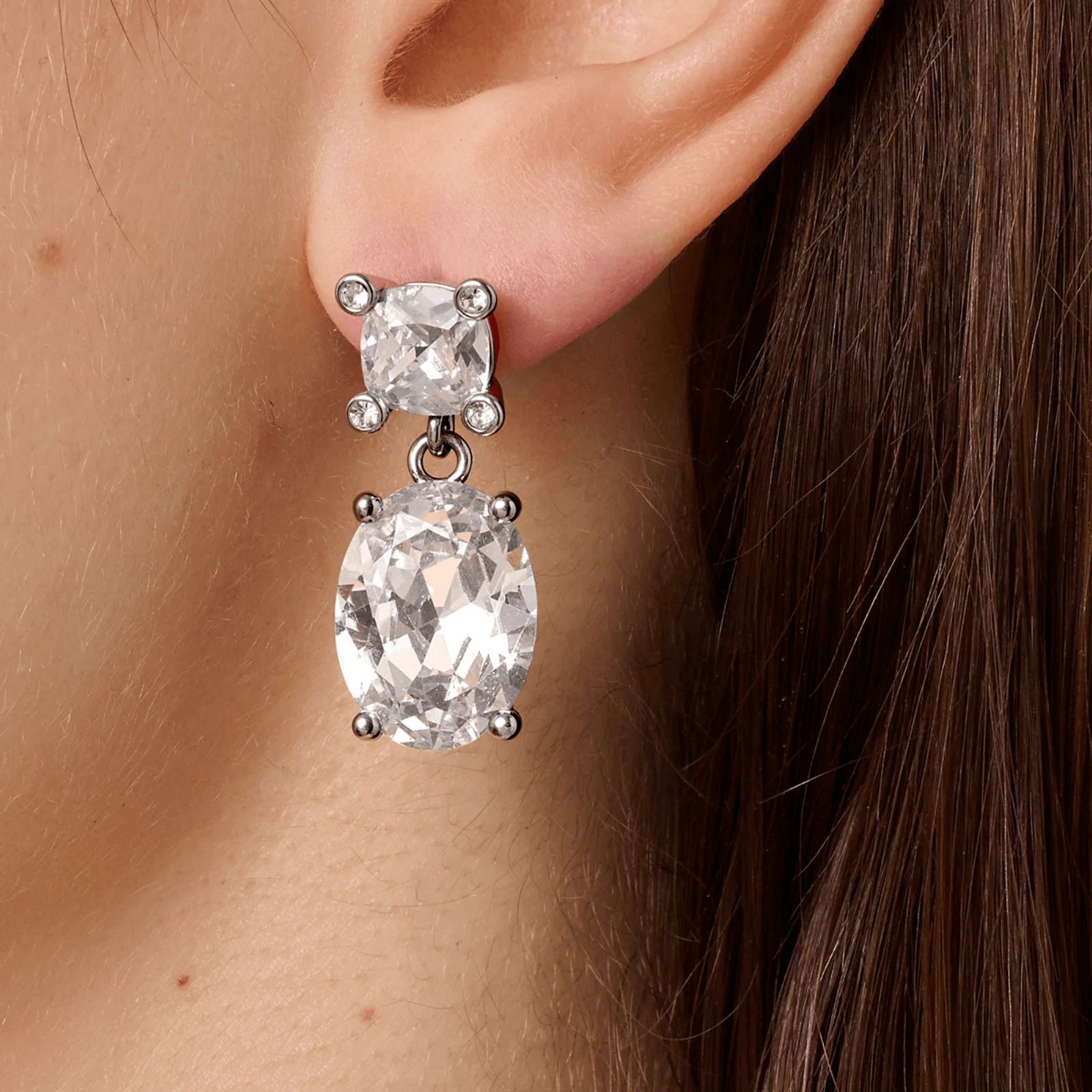 DYRBERG/KERN Antonia Silver Statement Earrings - Image 2