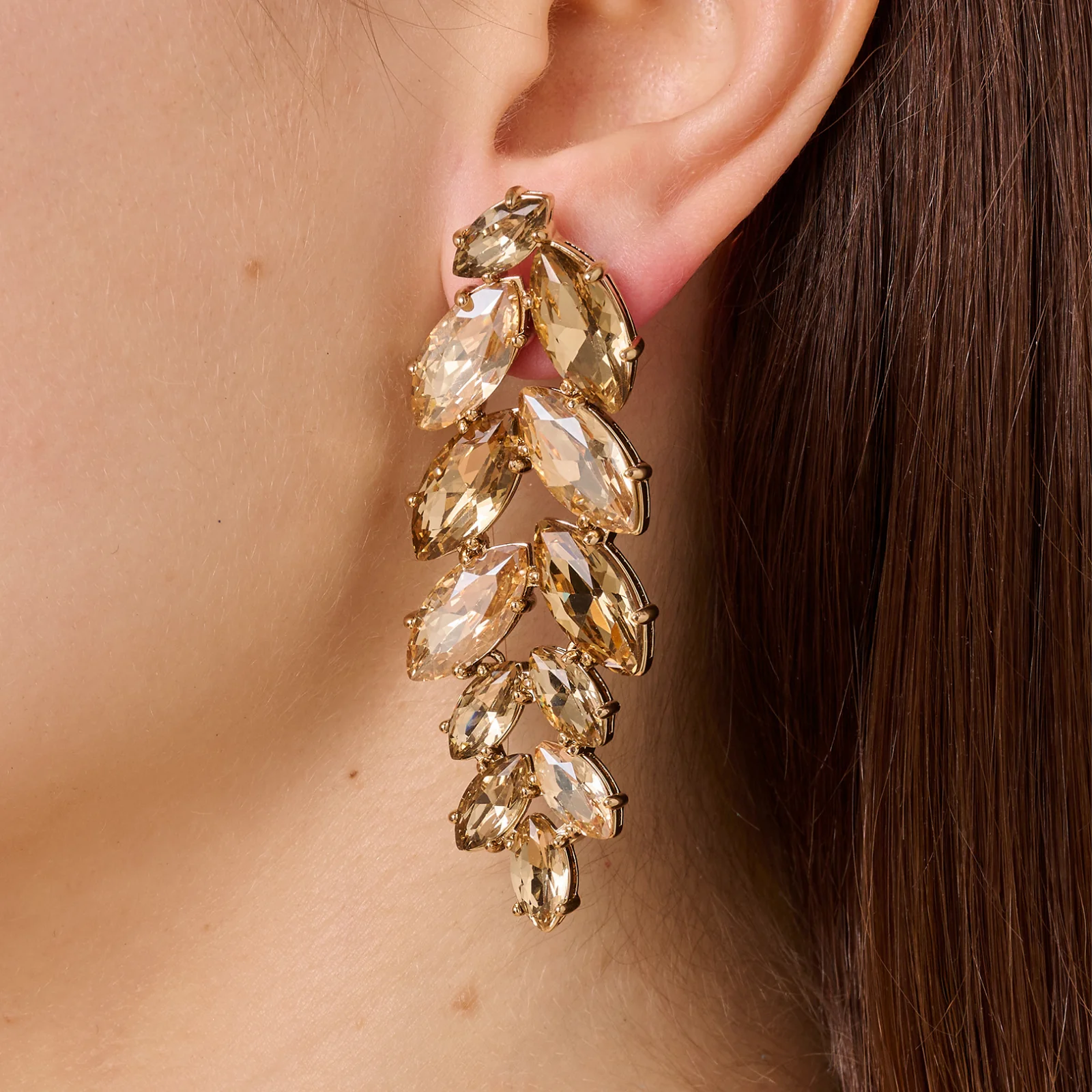 DYRBERG/KERN Banyan Gold Statement Earrings - Golden - Image 2