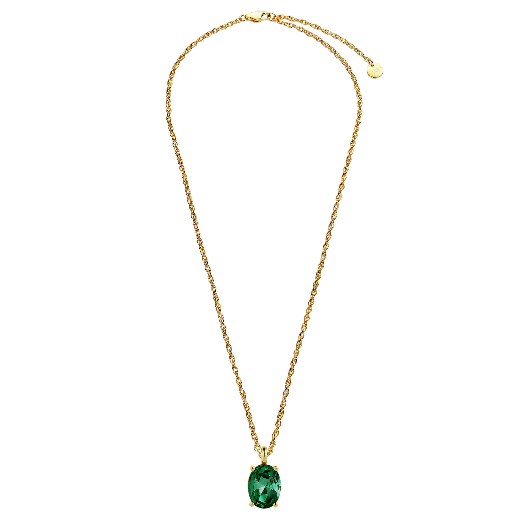 DYRBERG/KERN Barga Gold Necklace - Green - Image 3