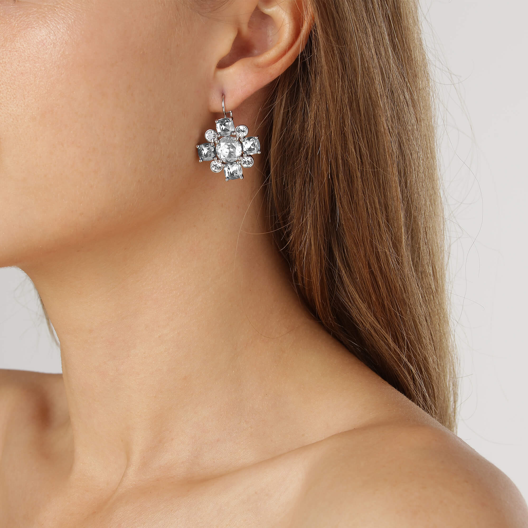 Dyrberg Kern Batti Silver French Hook Earrings - Image 2