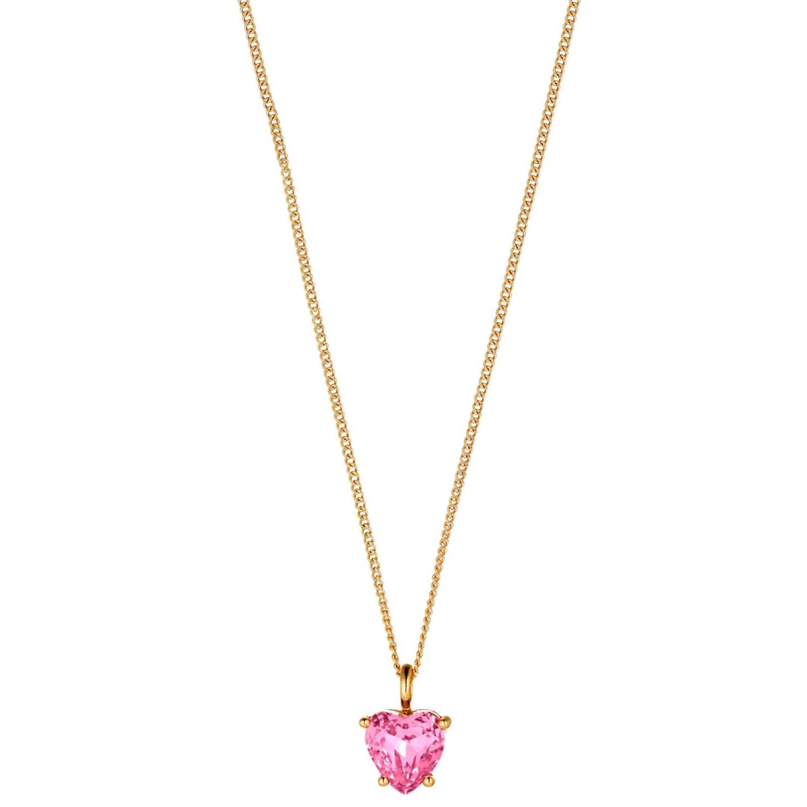 Dyrberg Kern Bianca Gold Pendant Necklace - Light Rose - Image 2