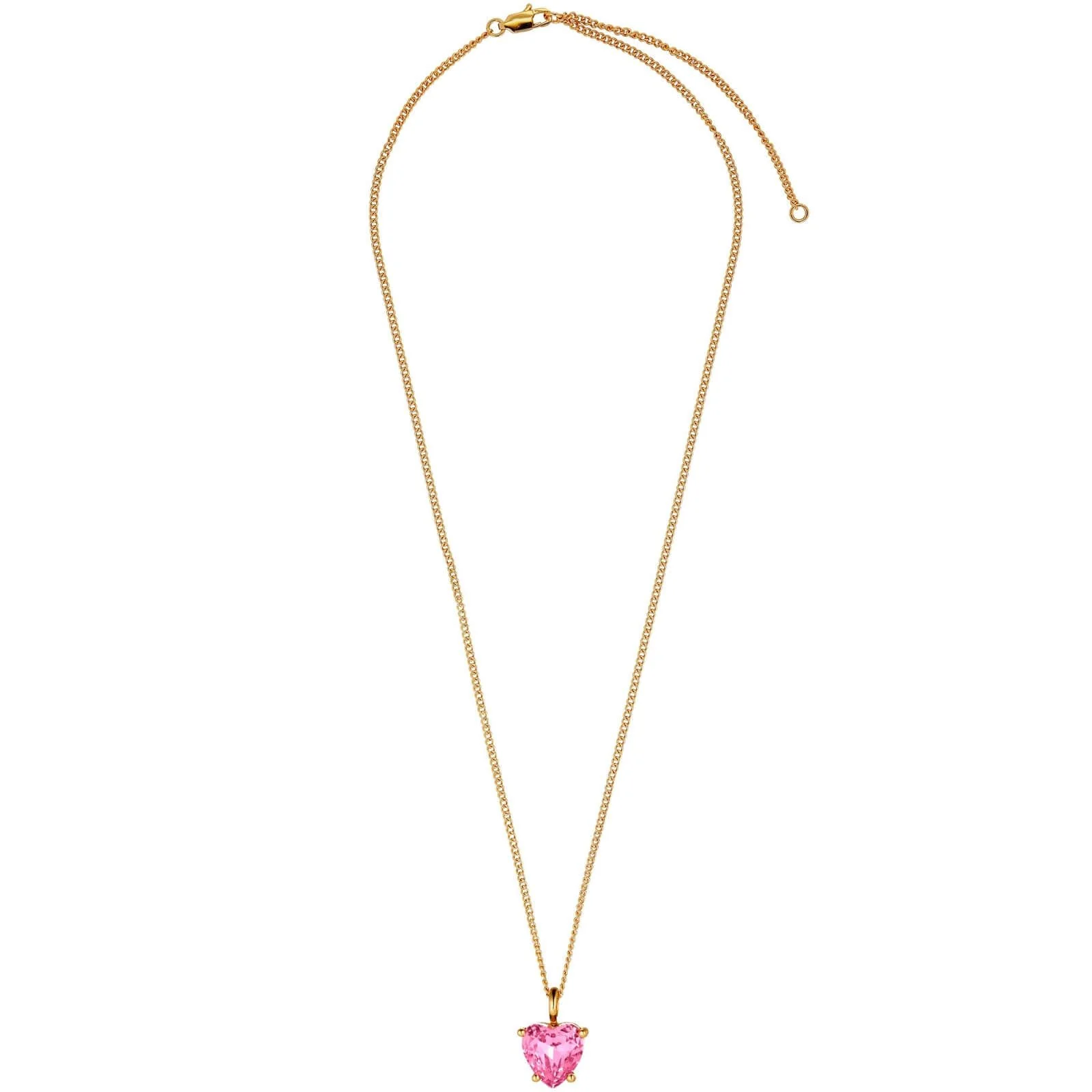 Dyrberg Kern Bianca Gold Pendant Necklace - Light Rose - Image 3