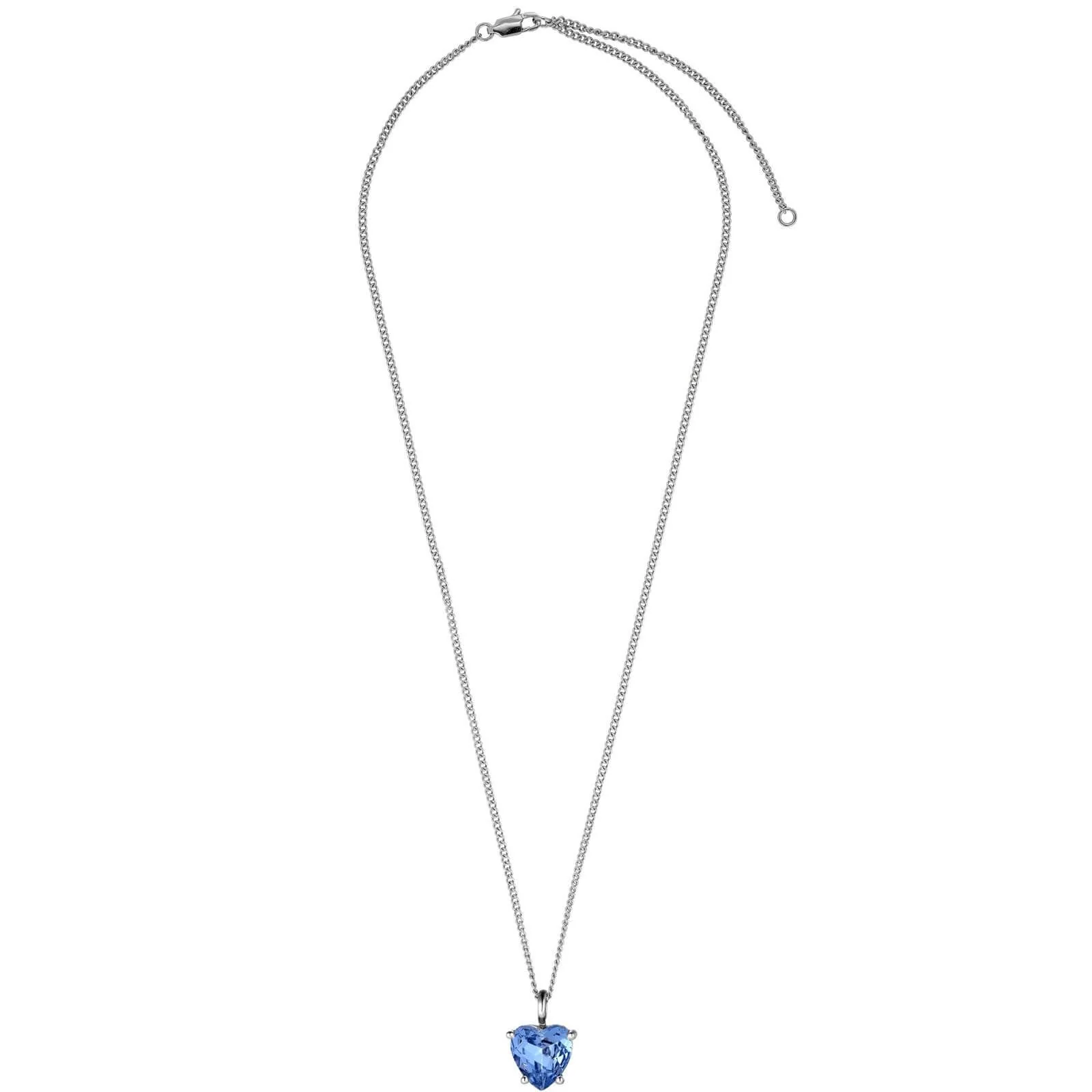 Dyrberg Kern Bianca Silver Pendant Necklace - Pale Blue - Image 2