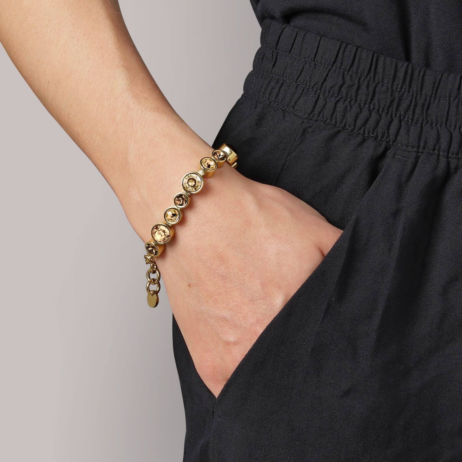 Dyrberg Kern Calice Gold Bracelet - Brown Mix - Image 2