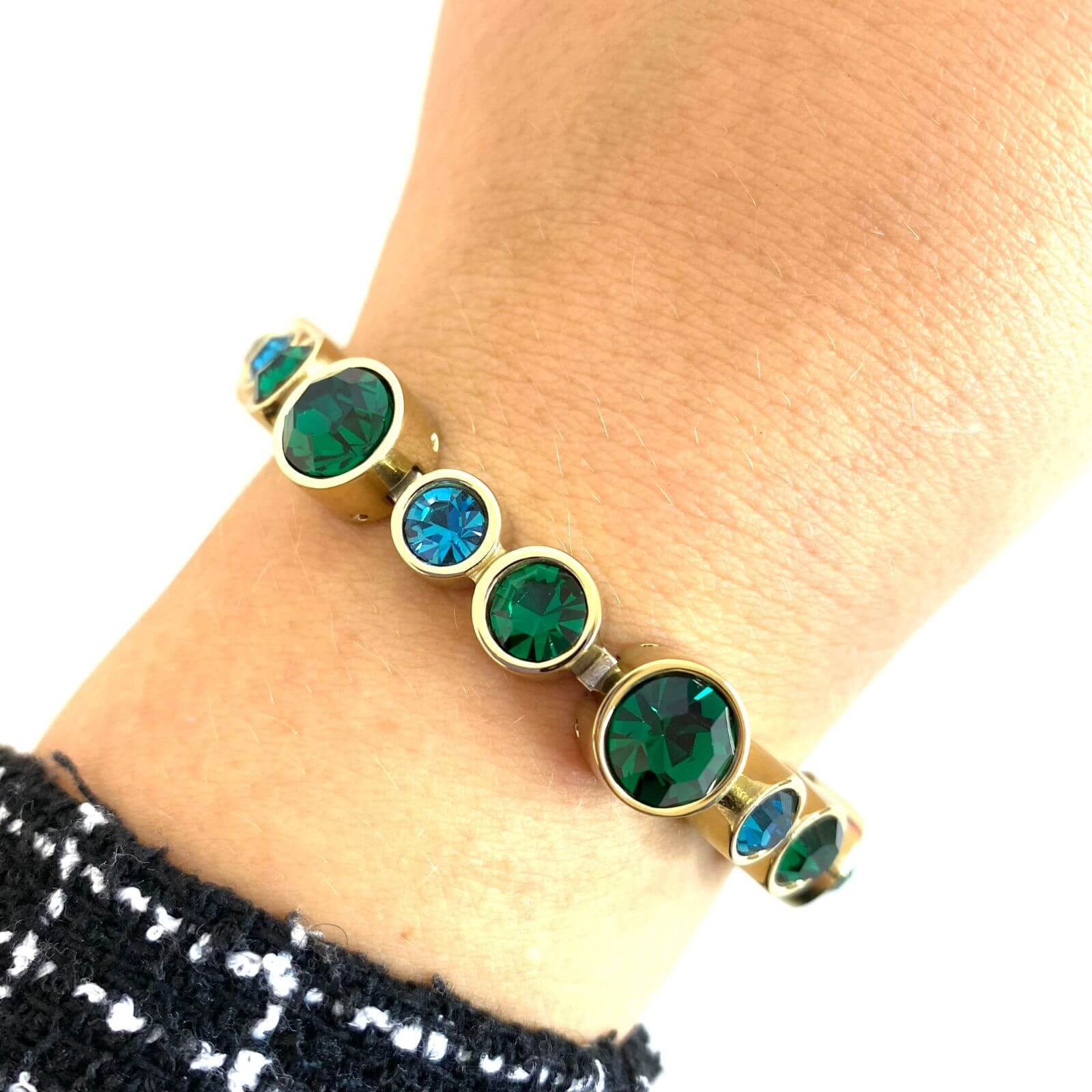 Dyrberg Kern Calice Gold Bracelet - Green - Image 2