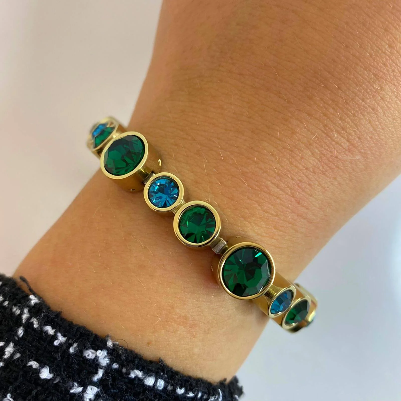 Dyrberg Kern Calice Gold Bracelet - Green - Image 3