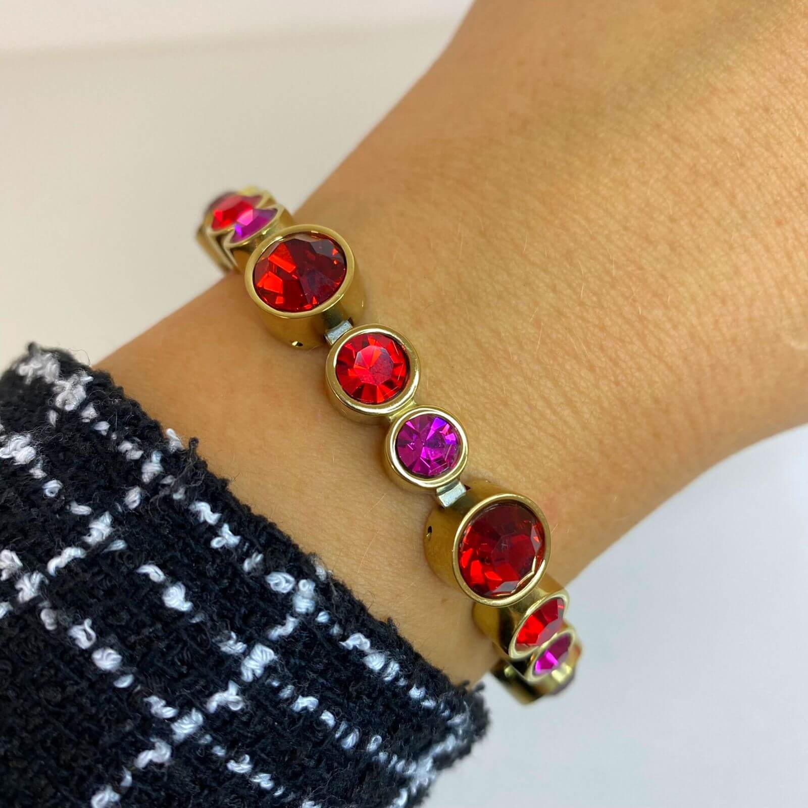 Dyrberg Kern Calice Gold Bracelet - Red - Image 2