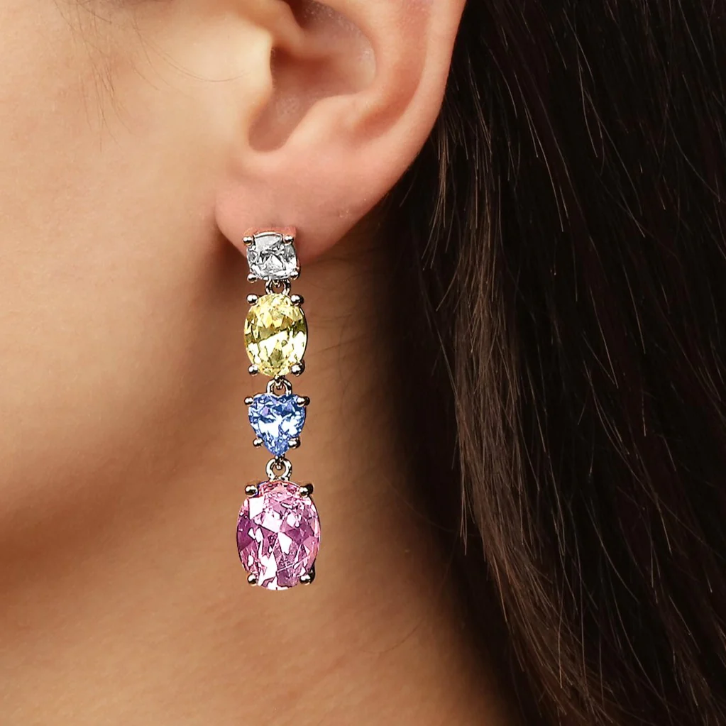 Dyrberg Kern Carmen Silver Earrings - Pastel - Image 2