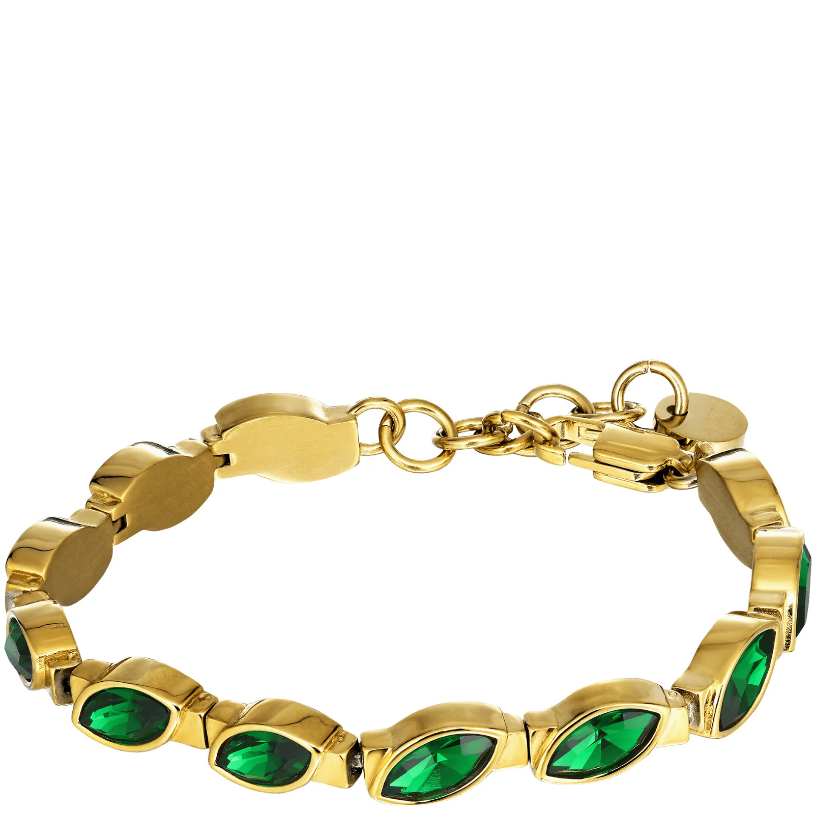 DYRBERG/KERN Celtis Gold Bracelet - Emerald Green