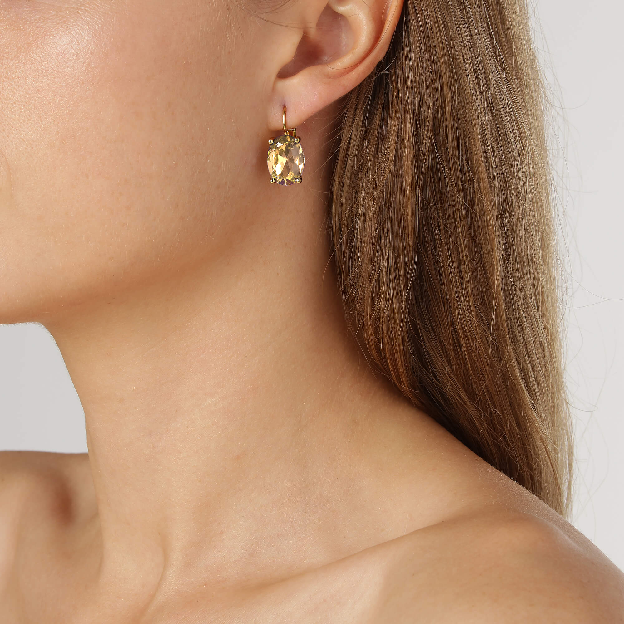 Dyrberg Kern Chantal Gold French Hook Earrings - Golden - Image 2