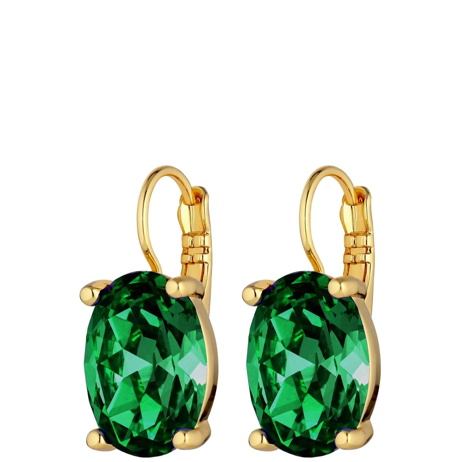 DYRBERG/KERN Chantal Gold French Hook Earrings - Green