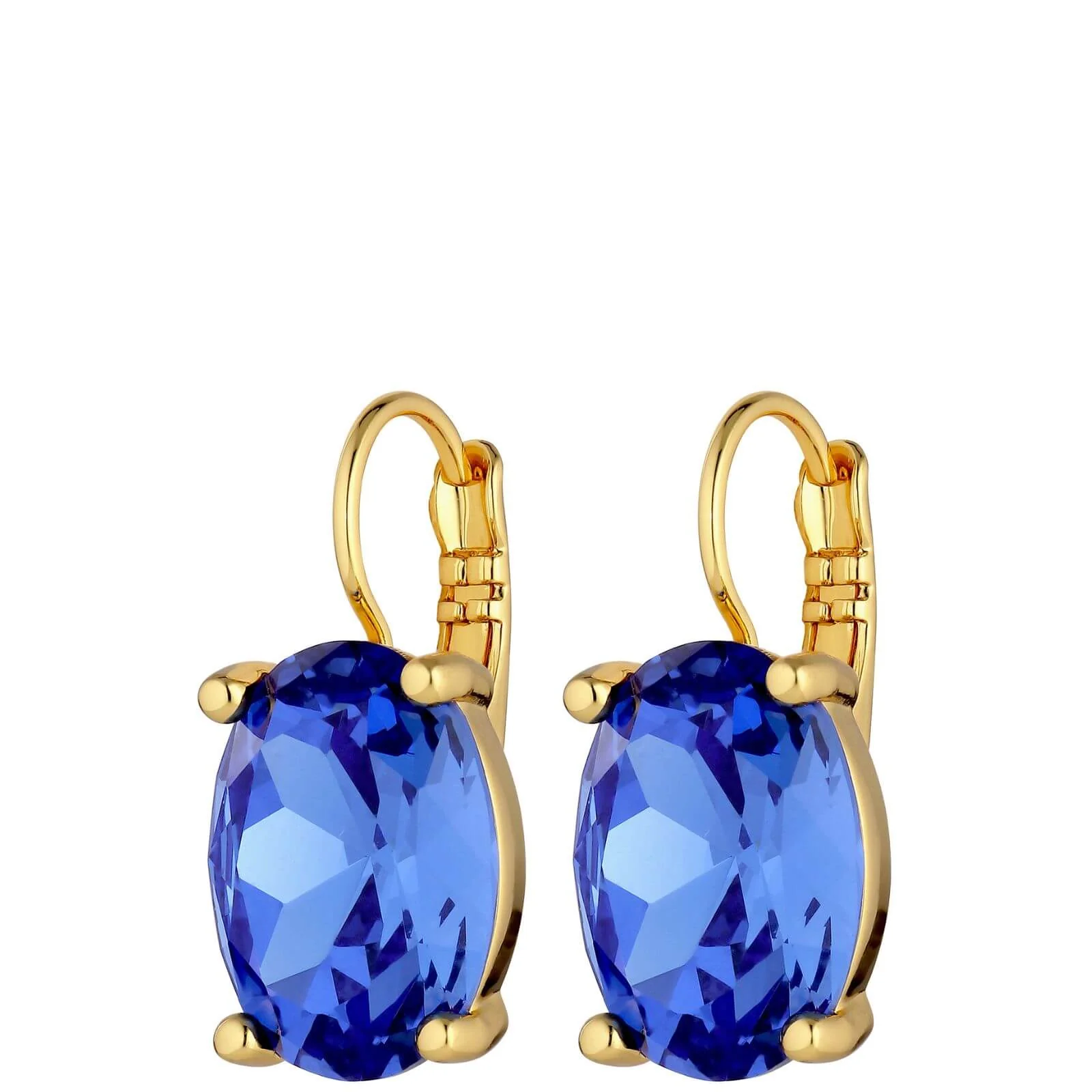 Dyrberg Kern Chantal Gold French Hook Earrings - Sapphire
