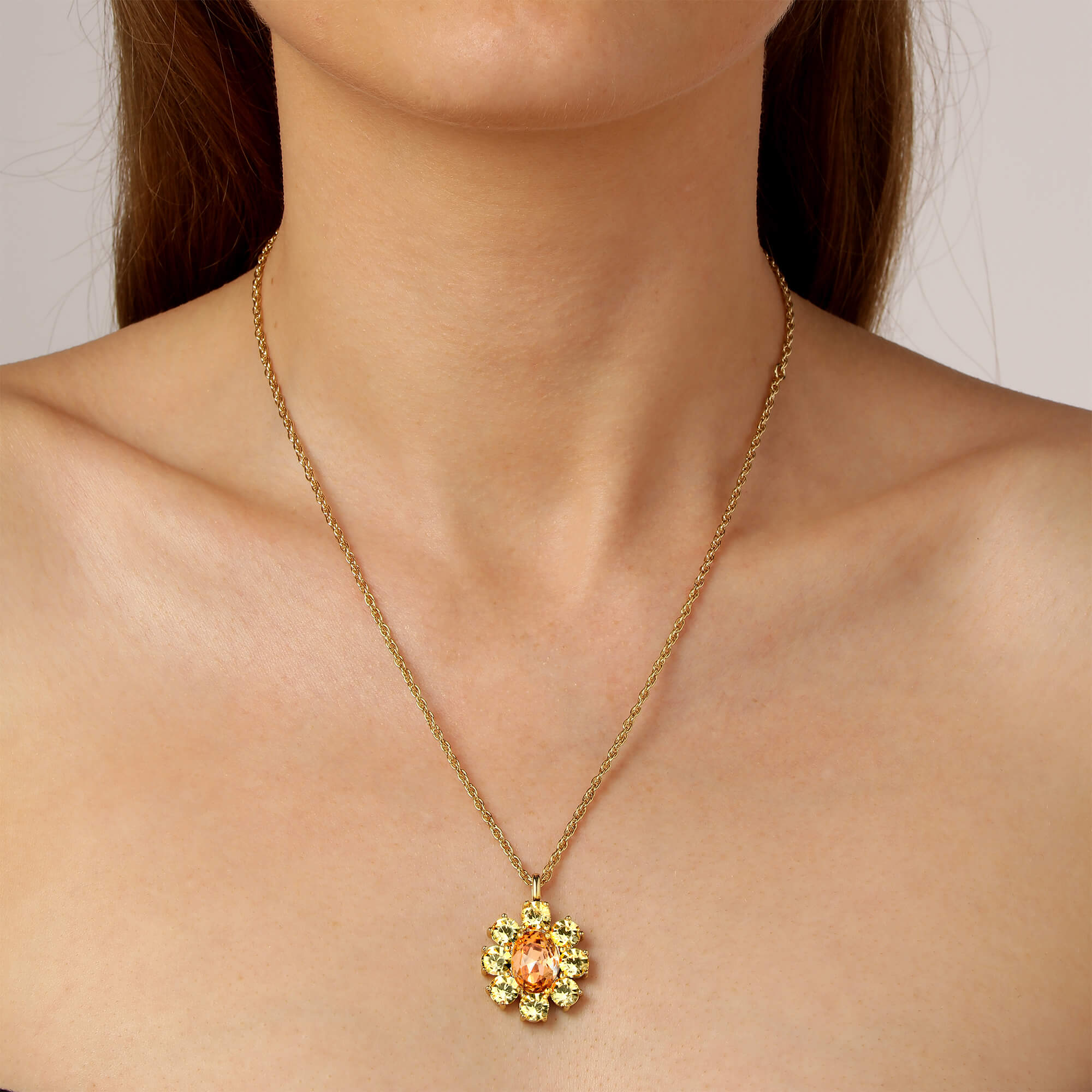Dyrberg Kern Claudia Gold Necklace - Peach Golden - Image 3