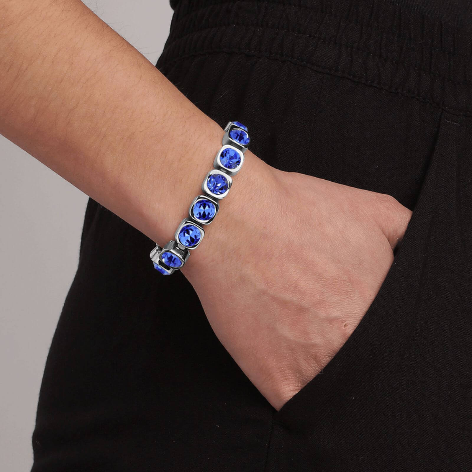 Dyrberg Kern Conian Silver Bracelet - Sapphire - Image 2