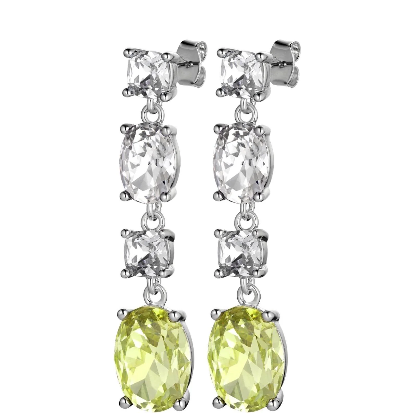 Dyrberg Kern Cornelia Silver Statement Earrings - Yellow