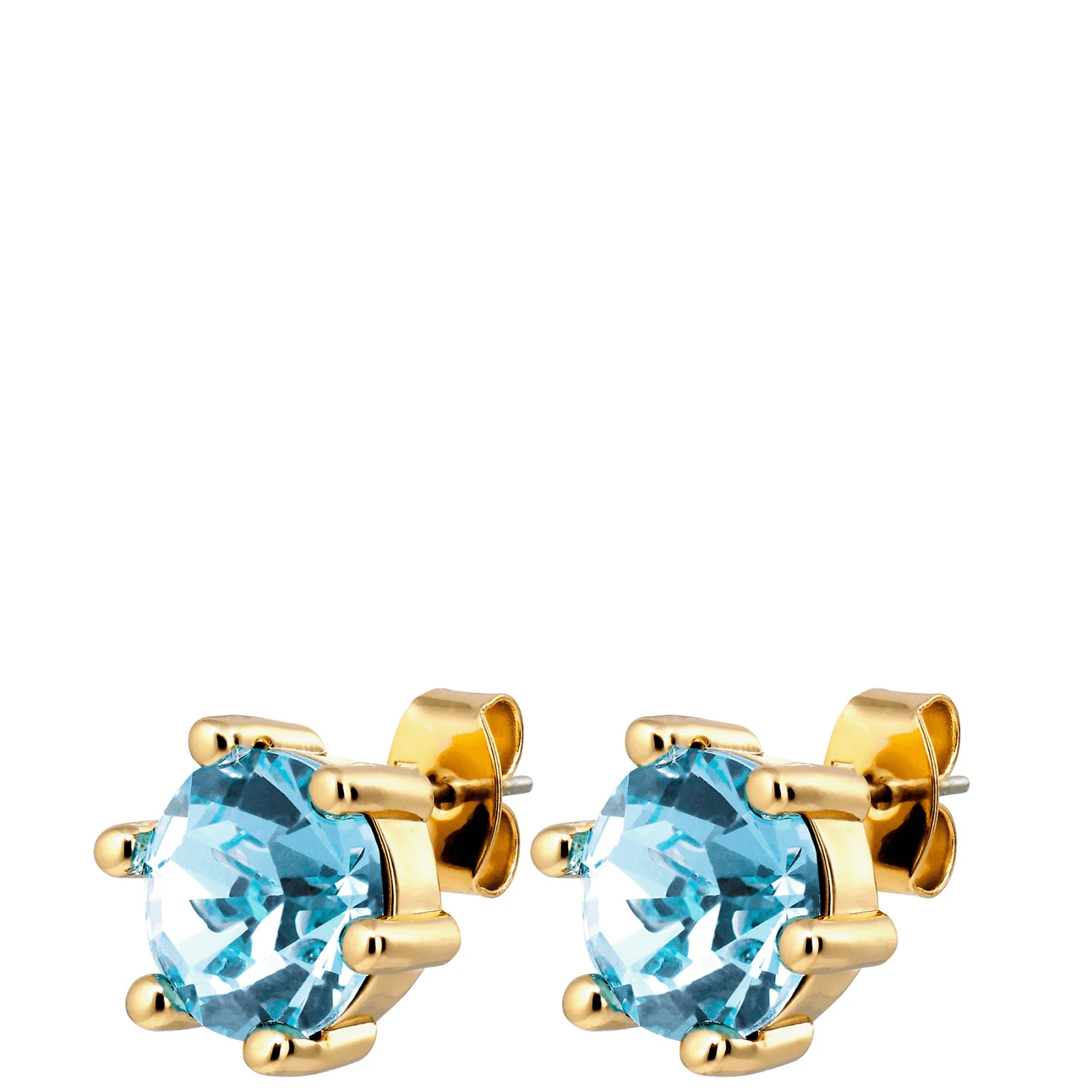 DYRBERG/KERN Craze Gold Stud Earrings - Aqua